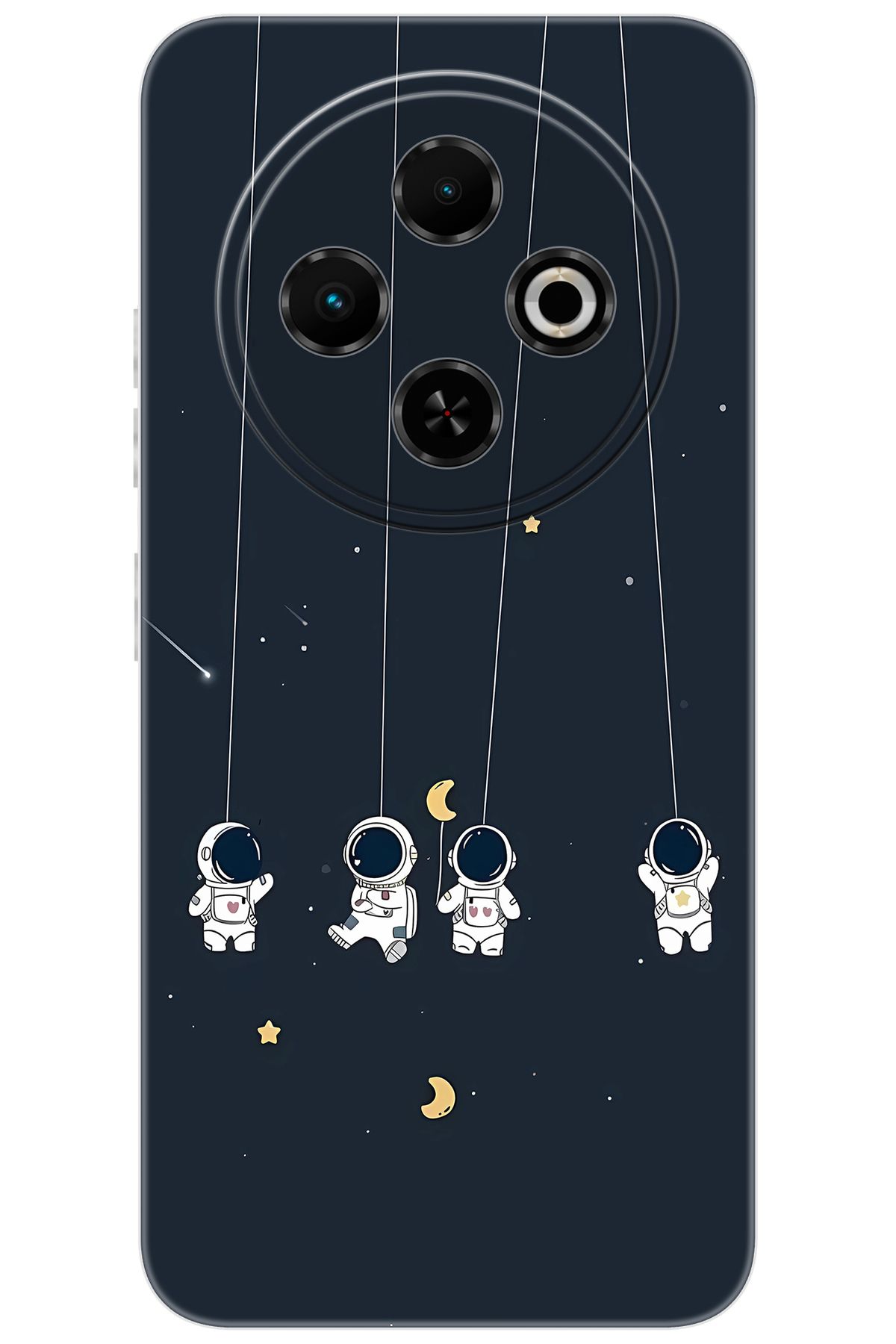 TECNO Spark 30C (KL5/KL5n) Uyumlu Kılıf Desen Baskılı Silikon Astronot STK:663 CP-cg5k5xT