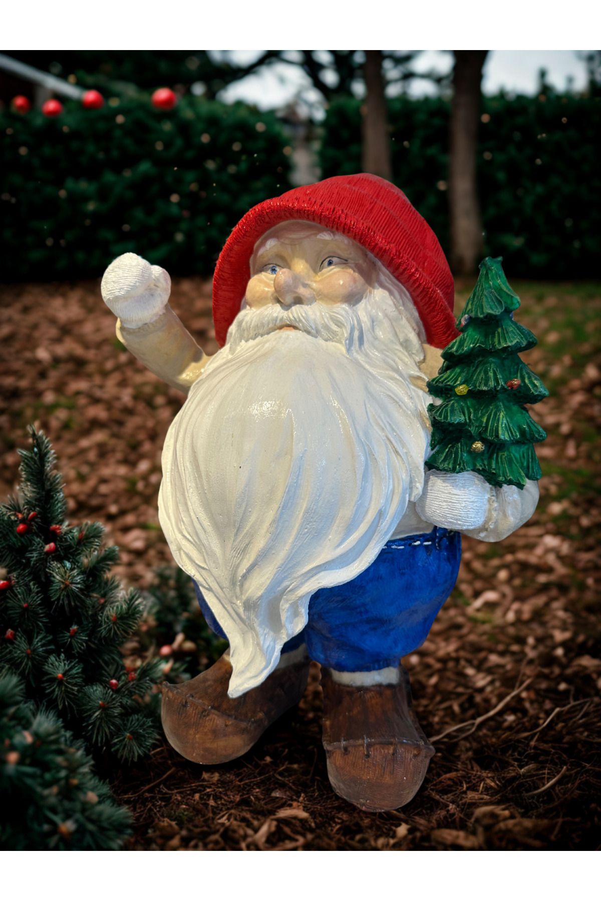 İki Cadı Tasarım Noel Baba Cüce Şık Ve Dekoratif Polyester Obje