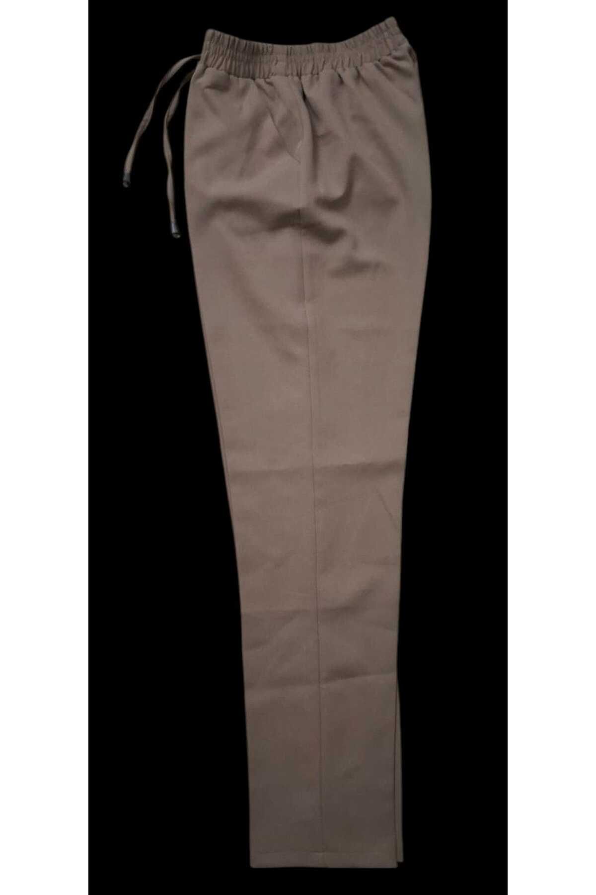 Fua Shop Kadın İnce Kumaş Beli Lastikli Havuç Kesim Pantalon