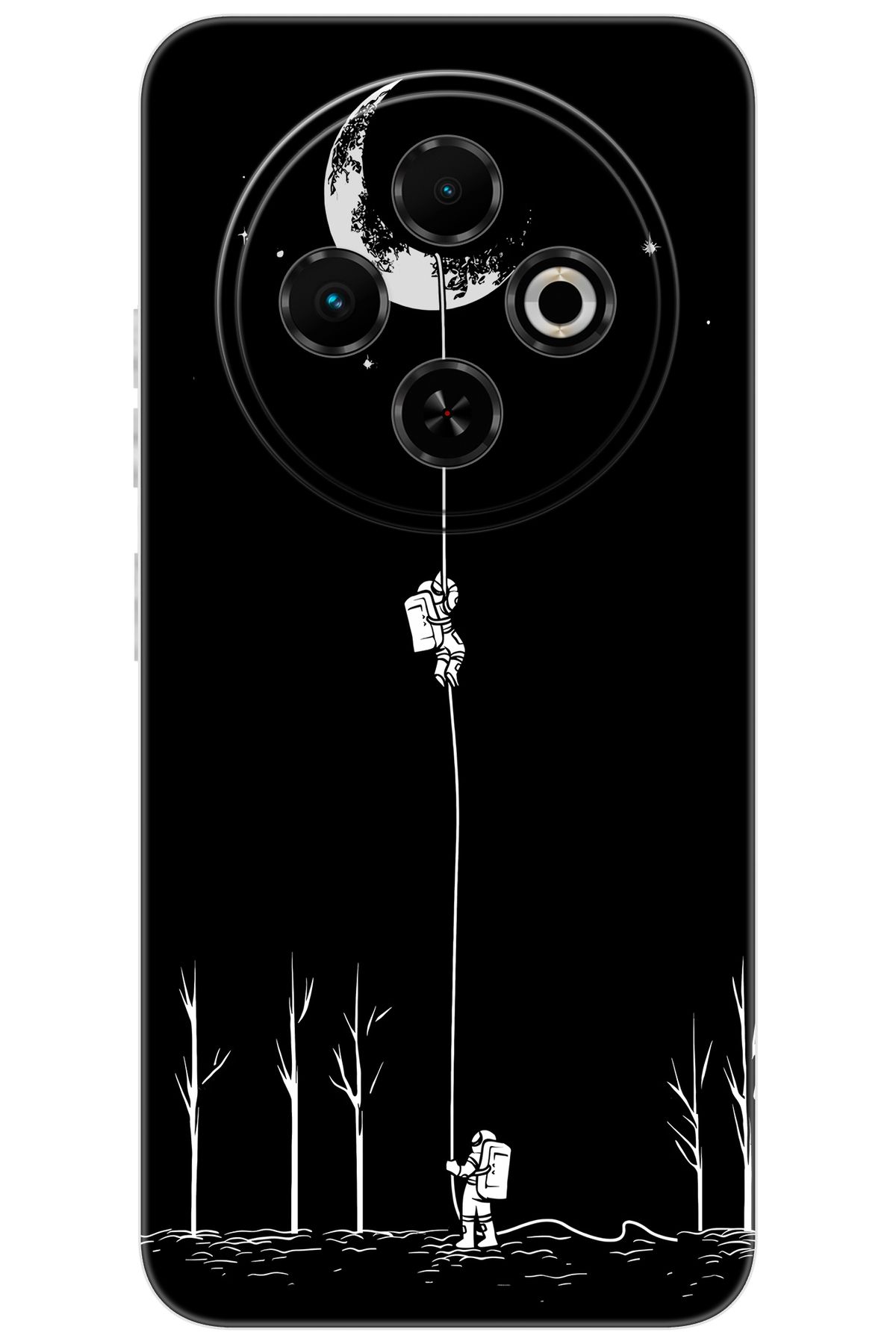 TECNO Spark 30C (KL5/KL5n) Uyumlu Kılıf Desen Baskılı Silikon Astronot Serisi STK:1006 CP-9J5KGKc