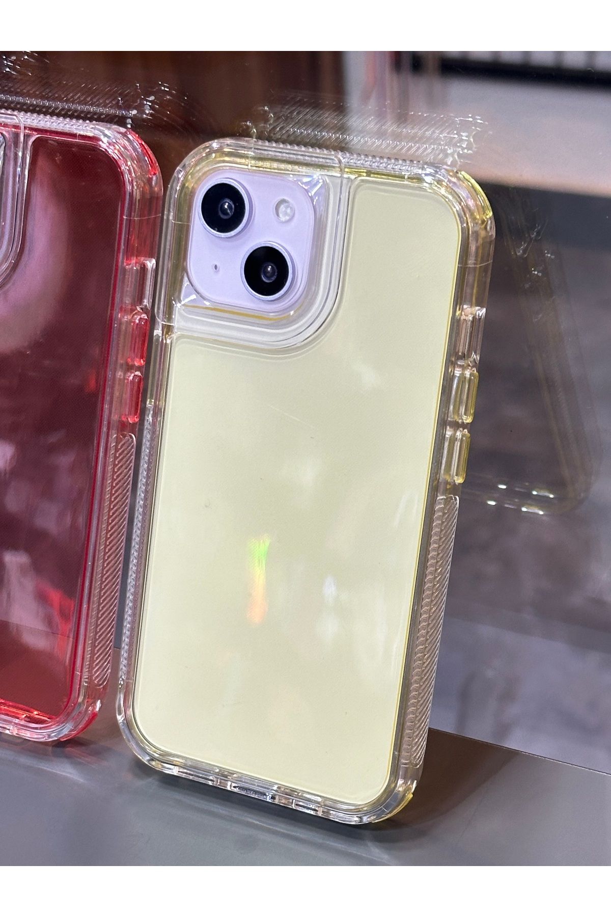 BURKİNA İphone 13 ve 14 uyumlu Space Collection 2in1 PC+TPU Material Military Drop Tested Tank Color Case