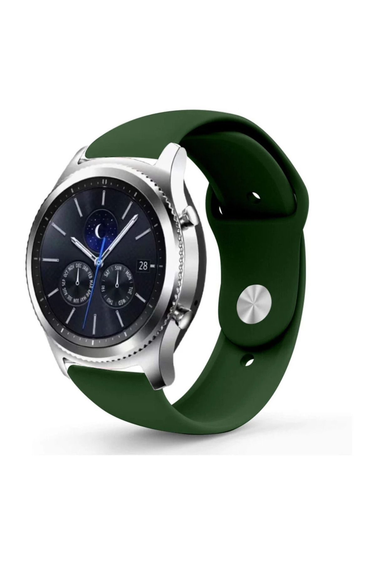 bbtech Samsung Galaxy 3 45mm / Galaxy 46mm / Gear S3 22mm Standart Silikon Kordon Klasik Kayış Esnek 22 mm