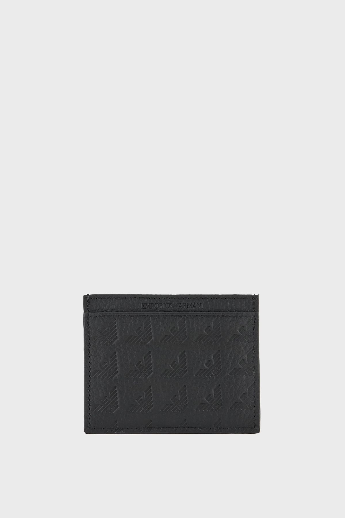 کارت دار مردانه آرم برجسته چرمی کارتریج طرح دست EM001740 AF14774 UC001 Emporio Armani
