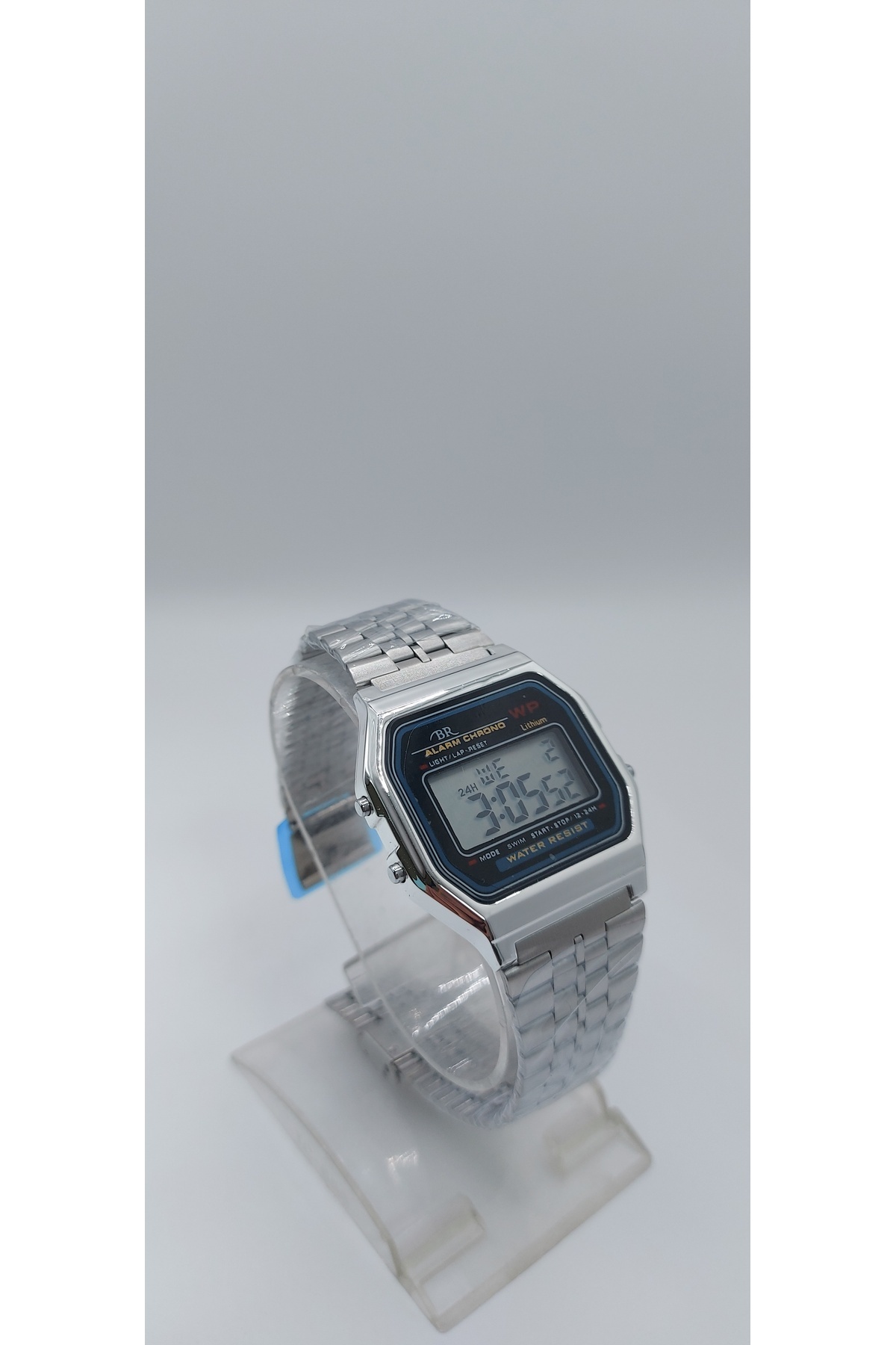 brabo-Brabo digital watch with stopwatch and night light, steel 3