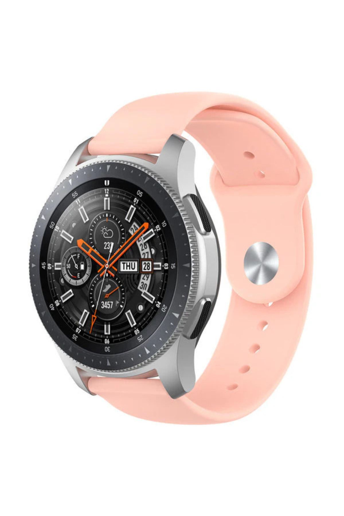 bbtech Samsung Galaxy 3 45mm / Galaxy 46mm / Gear S3 22mm Standart Silikon Kordon Klasik Kayış Esnek 22 mm