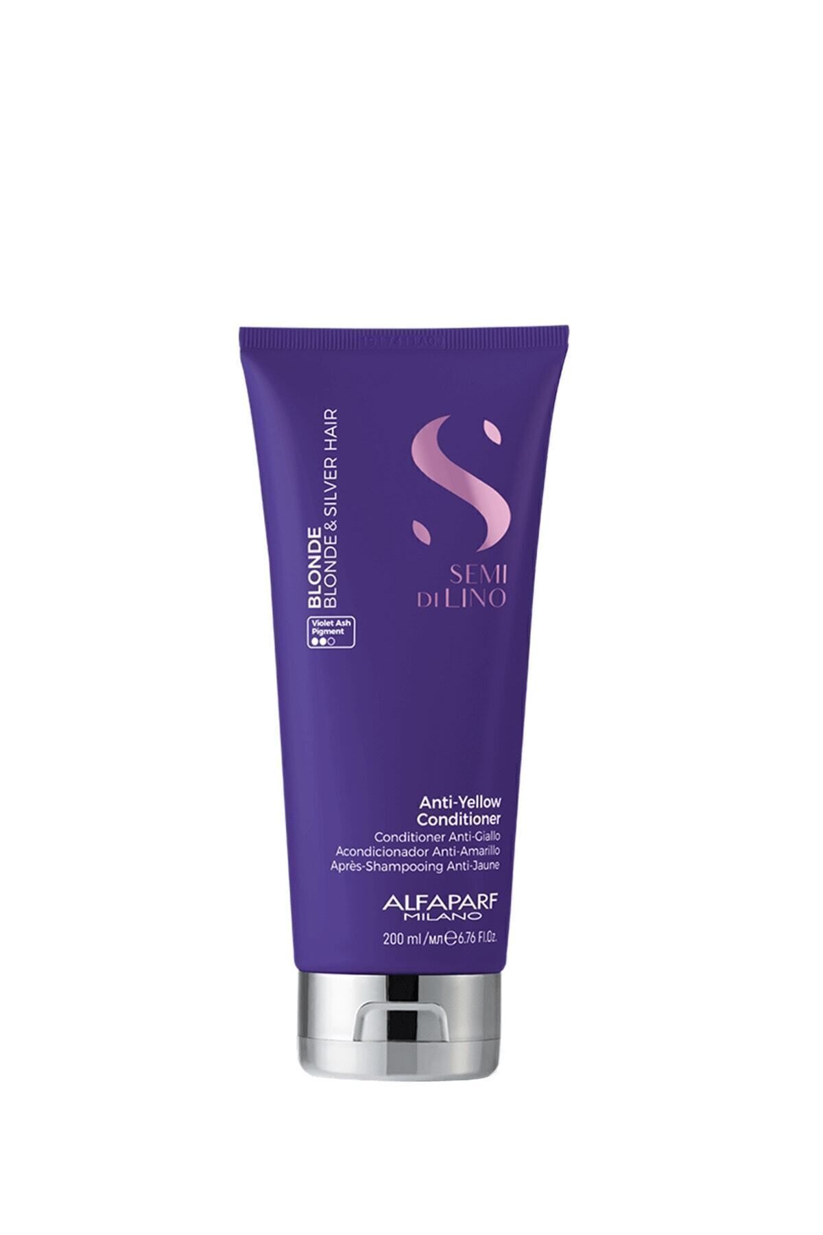 Alfaparf Yeni SEMİİ Di Lino Blonde Anti Yellow Sarı Karşıtı saç bakım kremi200 Ml 103 alfaparfeva003