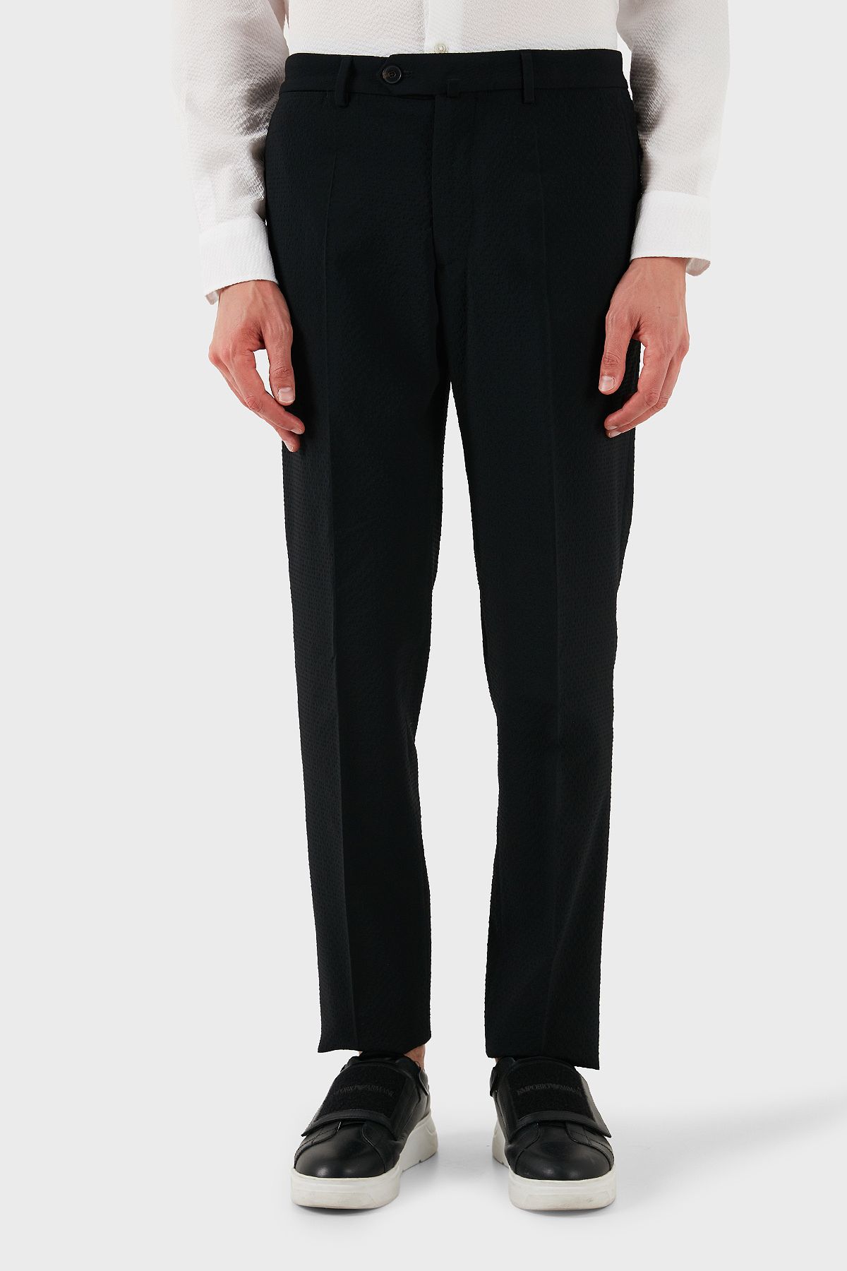 Emporio Armani Yün Karışımlı Regular Fit Normal Bel Düz Paça Pantolon Erkek PANTOLON EM000464 TE1233