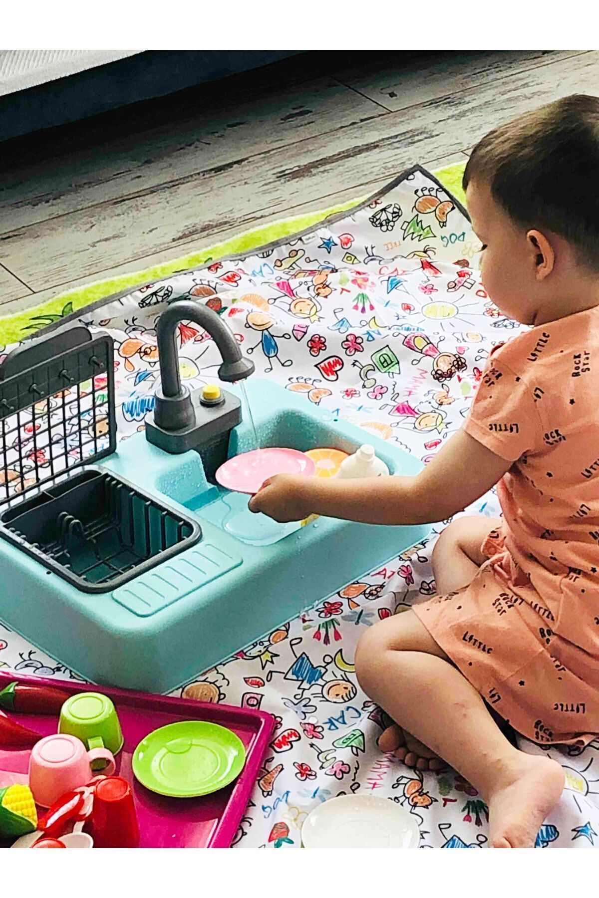 yorni Family Bebek Odası Halı Üstüne Sermek Için Sıvı Geçirmez Oyun Örtüsü, Makinede Yıkanabilir fotoğrafı 3 (önizleme)