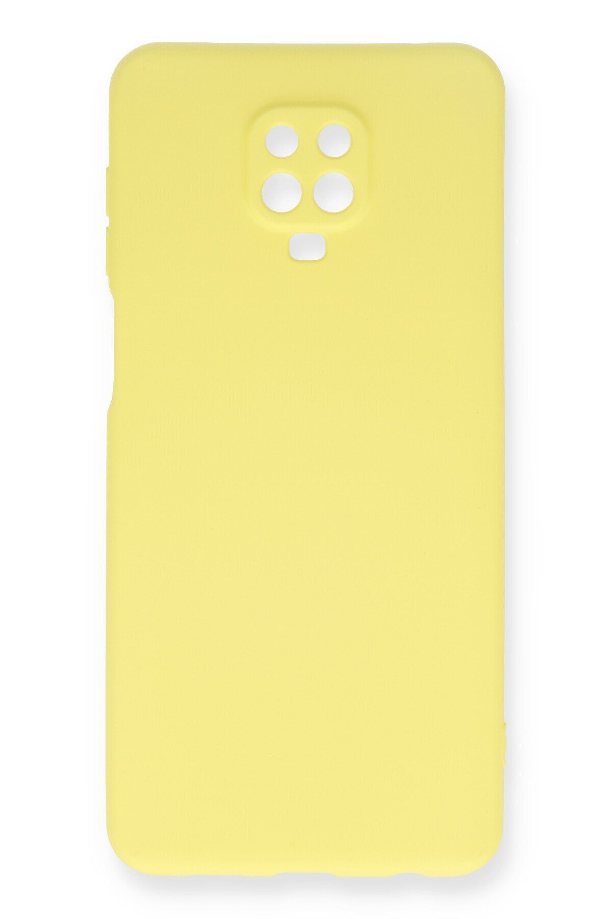 cepmoda Xiaomi Redmi Note 9S Telefon Kılıfı - Lansman, iÇi Süet/Kadife, Soft v2 - SARI