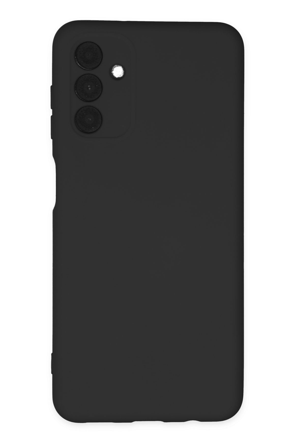 cepmoda Galaxy A04S Uyumlu - Cpmd içi kadife Soft-Nano Doku Kapak/Kılıf - SİYAH