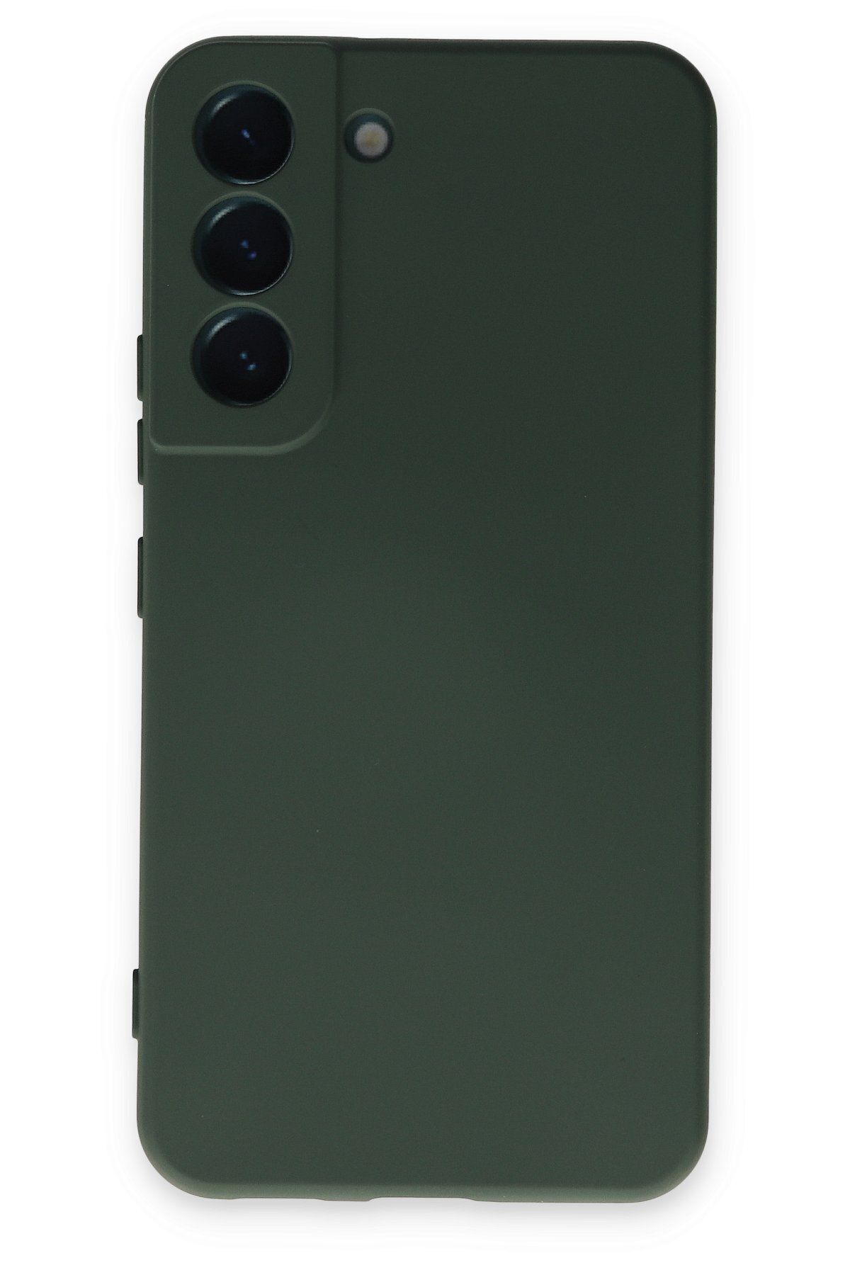 cepmoda Samsung Galaxy S22 Uyumlu Telefon Kılıfı - Lansman, iÇi Süet/Kadife, Soft - KOYU YEŞİL
