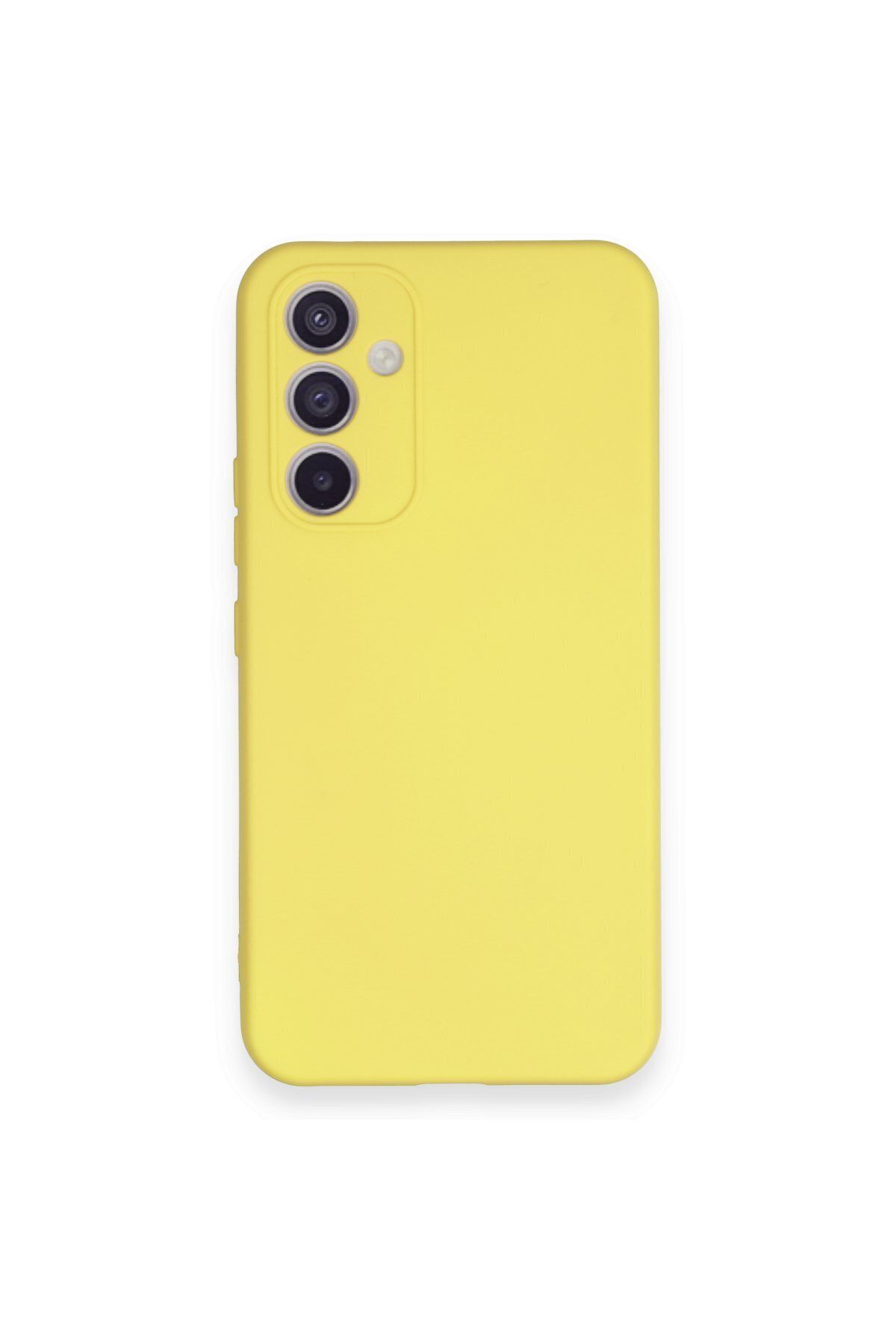 cepmoda Samsung Galaxy A54 5G Telefon Kılıfı - Lansman, iÇi Süet/Kadife, Soft v2 - SARI