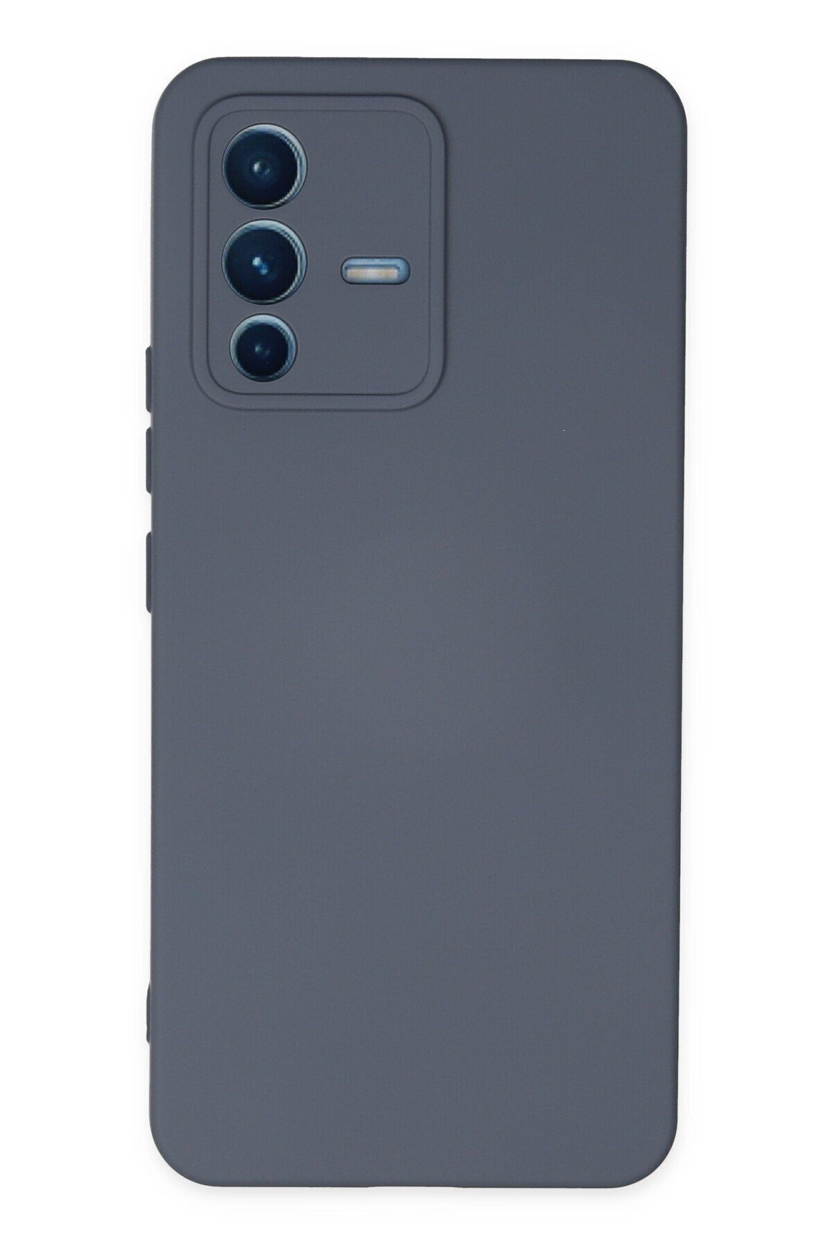 cepmoda Vivo V23 5G - Cpmd içi kadife Soft-Nano Doku Kapak/Kılıf - GRİ