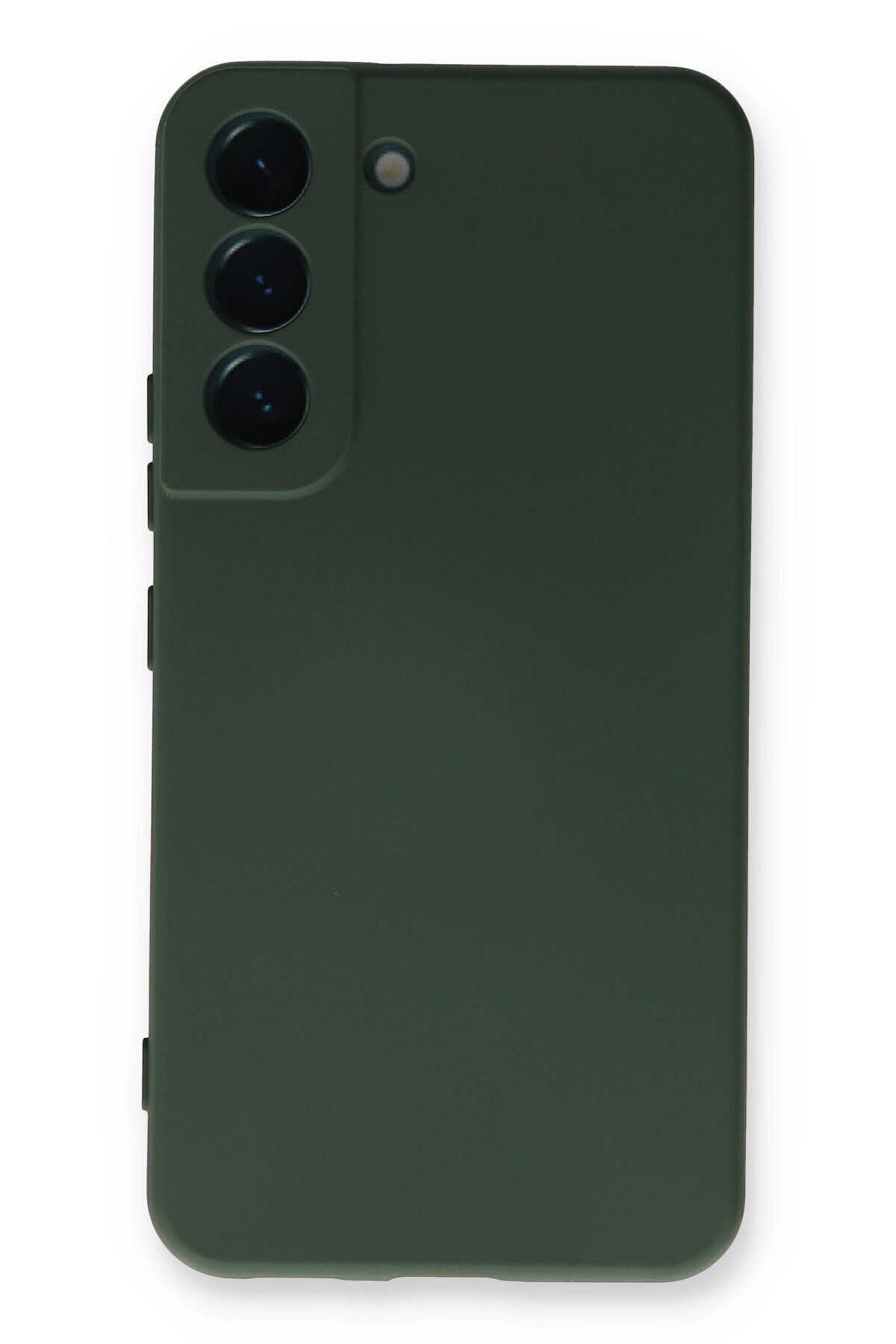 cepmoda Samsung Galaxy S22 Plus Telefon Kılıfı - Lansman, iÇi Süet/Kadife, Soft v2 - KOYU YEŞİL