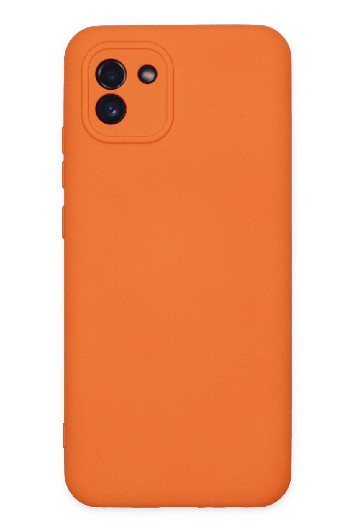 cepmoda Samsung Galaxy A03 Telefon Kılıfı - Lansman, iÇi Süet/Kadife, Soft v2 - TURUNCU