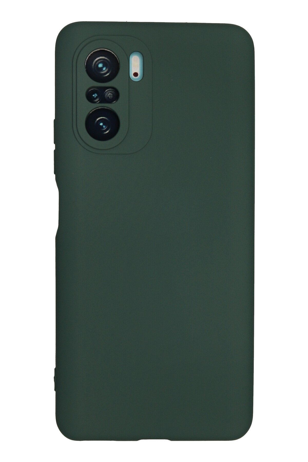 cepmoda Xiaomi Poco F3 - Cpmd içi kadife Soft-Nano Doku Kapak/Kılıf - KOYU YEŞİL