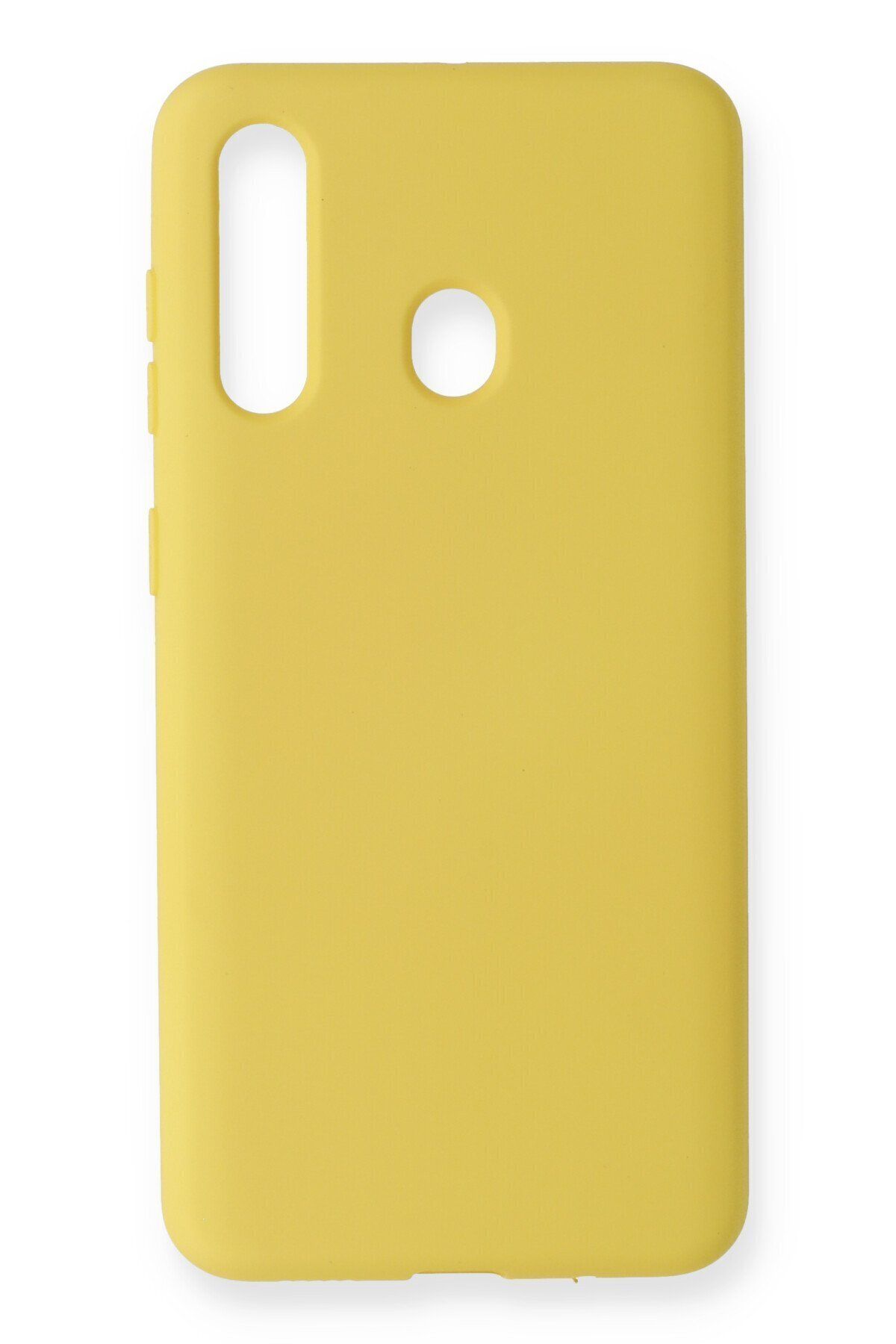 cepmoda Galaxy A60 -Uyumlu  Cpmd içi kadife Soft-Nano Doku Kapak/Kılıf - SARI