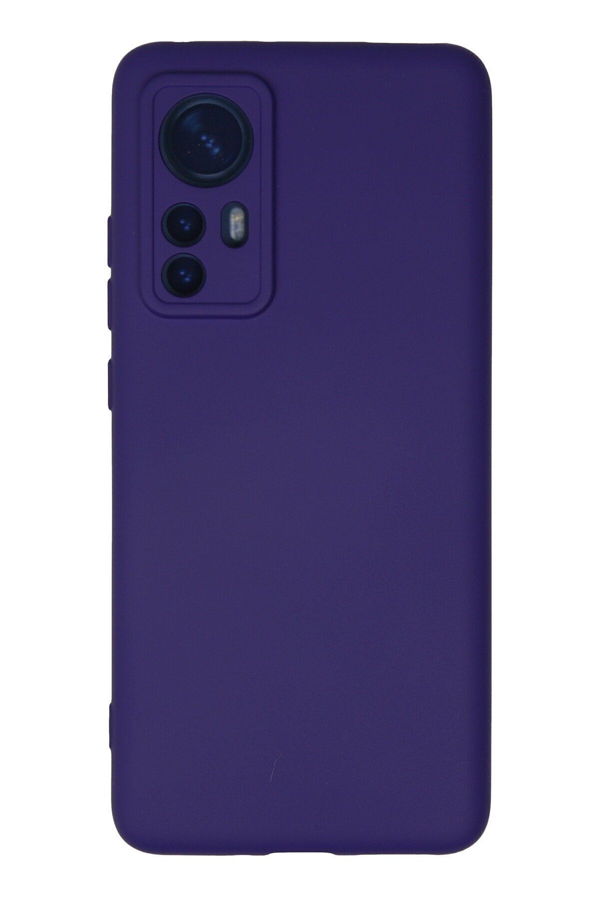 cepmoda Xiaomi Mi 12X - Cpmd içi kadife Soft-Nano Doku Kapak/Kılıf - MOR uyumlu