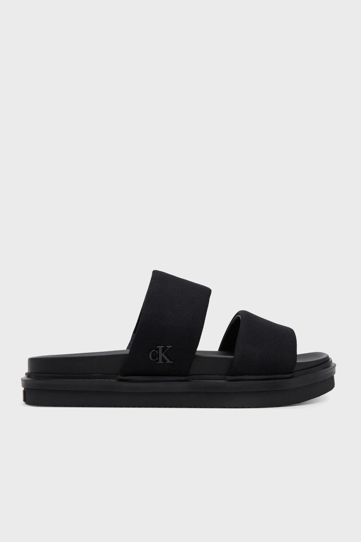Calvin Klein Logolu Pamuklu Çift Bantlı Sandalet YM0YM012220GJ Erkek SANDALET YM0YM01222 0GJ