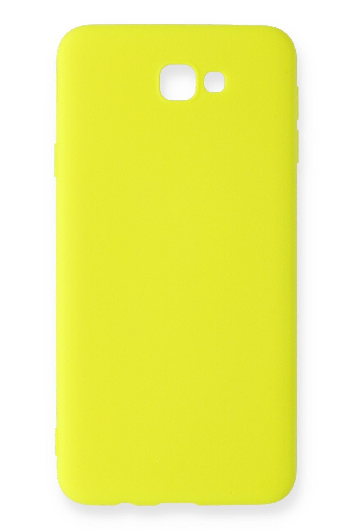 cepmoda Galaxy J7 Uyumlu  Prime - Cpmd içi kadife Soft-Nano Doku Kapak/Kılıf - SARI