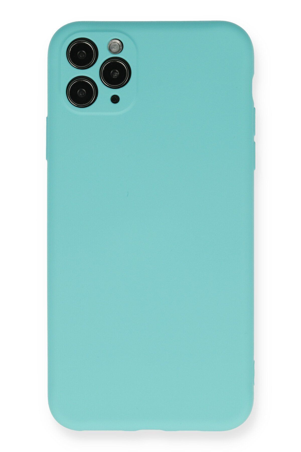 cepmoda iPhone 11 Pro Max Telefon Kılıfı - Lansman, iÇi Süet/Kadife, Soft v2 - TURKUAZ