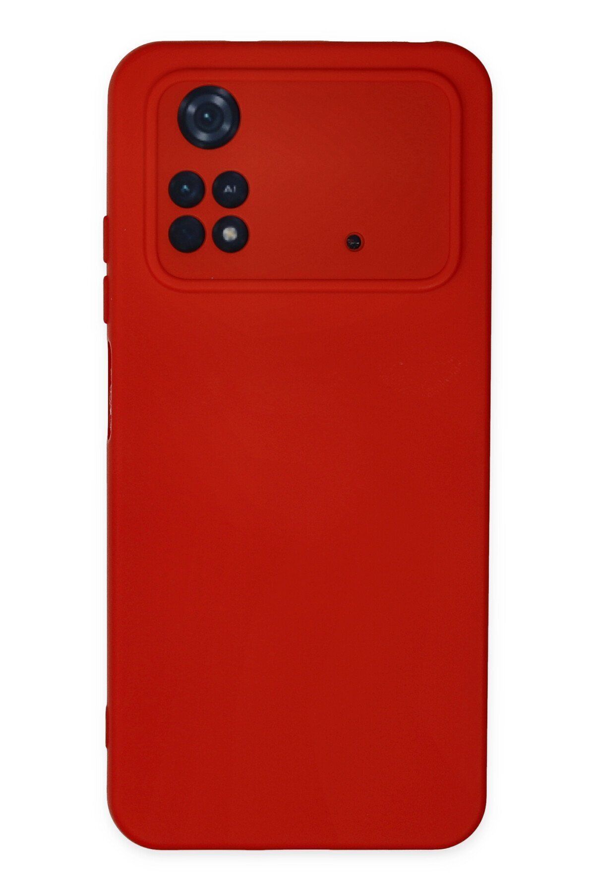 cepmoda Xiaomi POCO M4 PRO (4G) Uyumlu Telefon Kılıfı - Lansman, iÇi Süet/Kadife, Soft - KIRMIZI