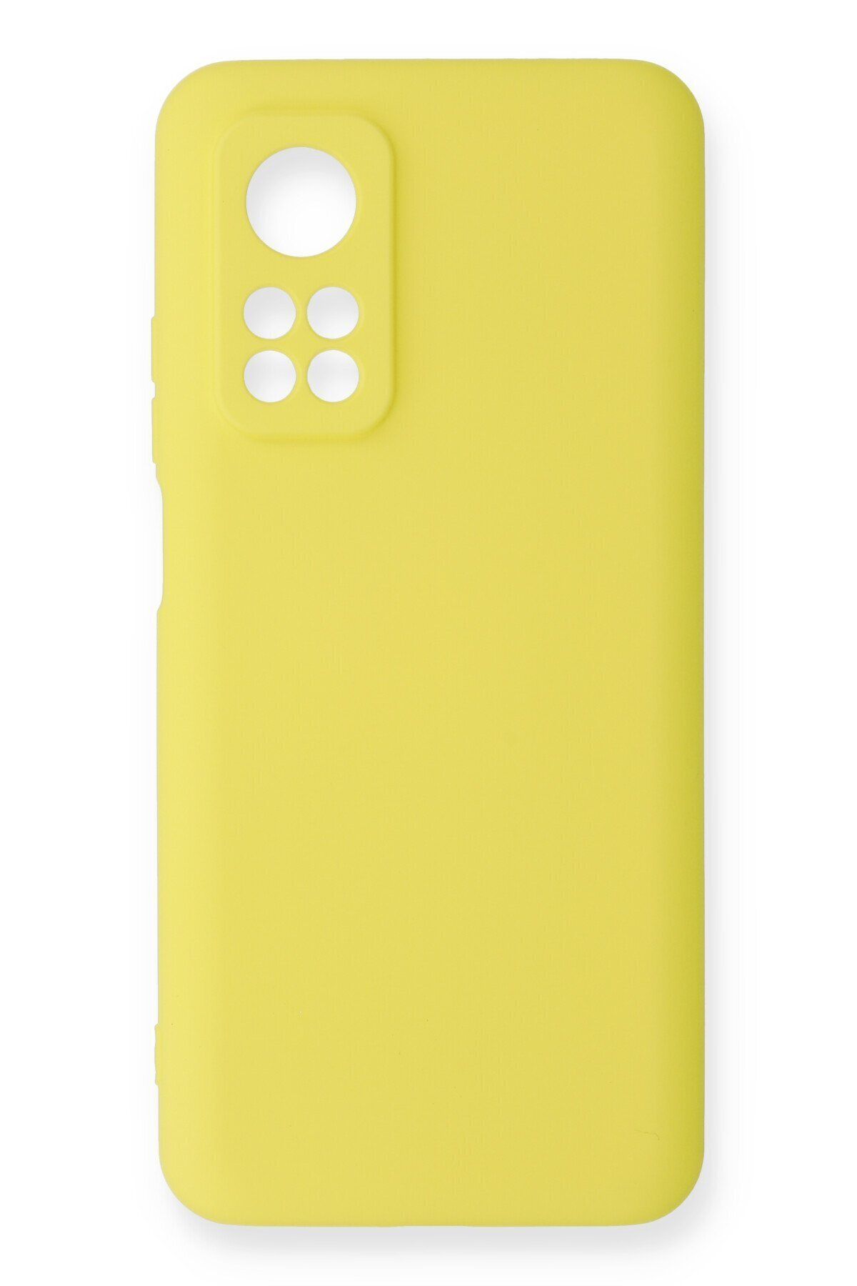 cepmoda Xiaomi Mi 10T Uyumlu - Cpmd içi kadife Soft-Nano Doku Kapak/Kılıf - SARI