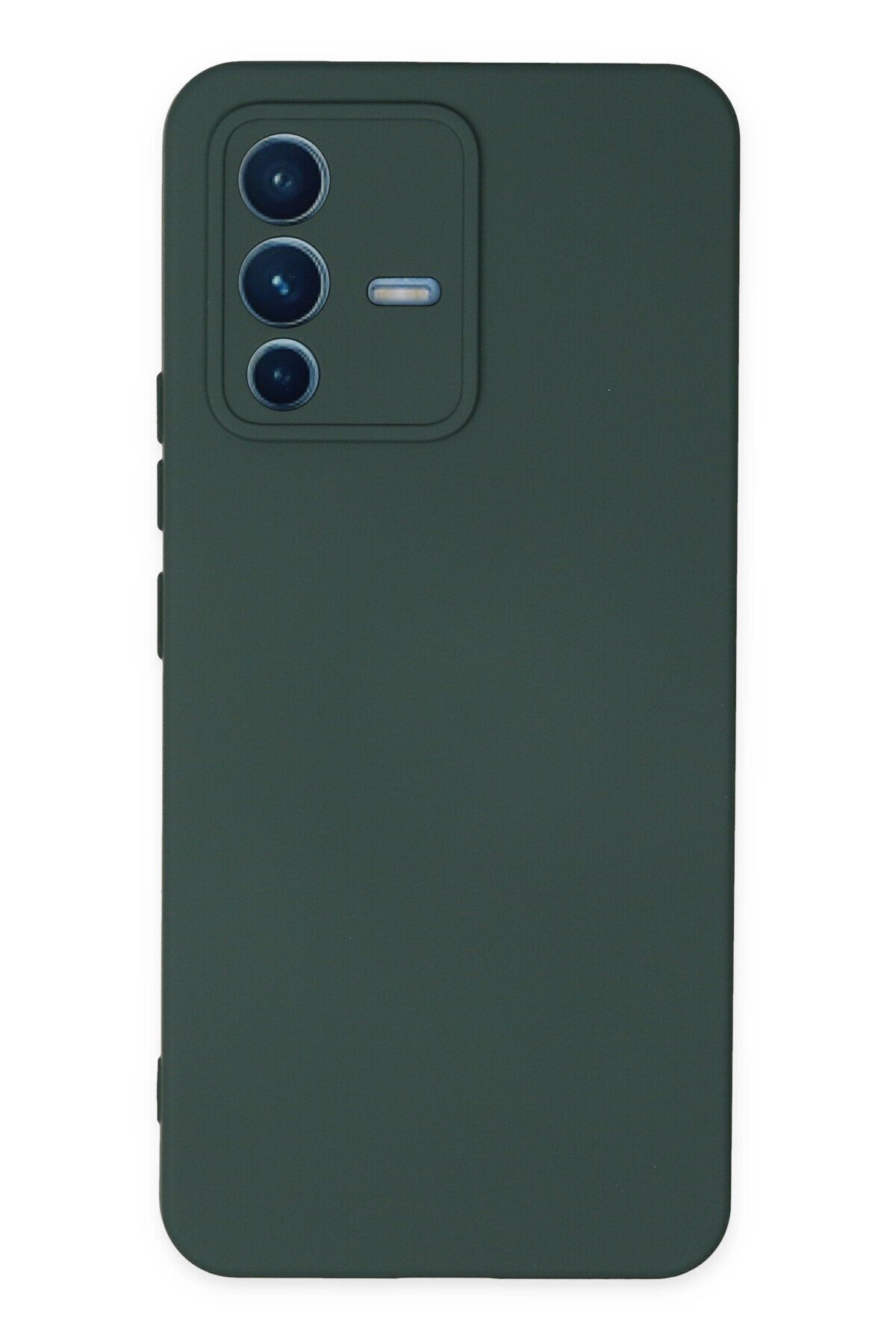 cepmoda Vivo V23 5G Uyumlu Telefon Kılıfı - Lansman, iÇi Süet/Kadife, Soft - KOYU YEŞİL