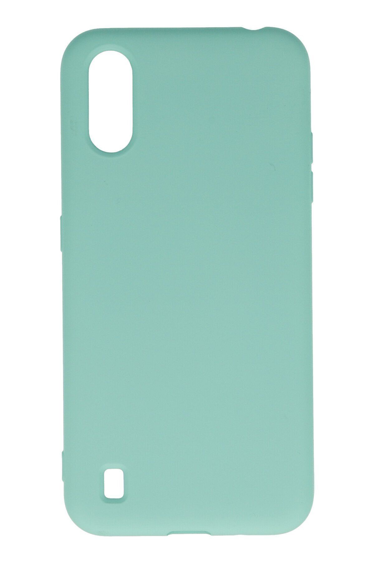 cepmoda Galaxy A01  Uyumlu - Cpmd içi kadife Soft-Nano Doku Kapak/Kılıf - TURKUAZ