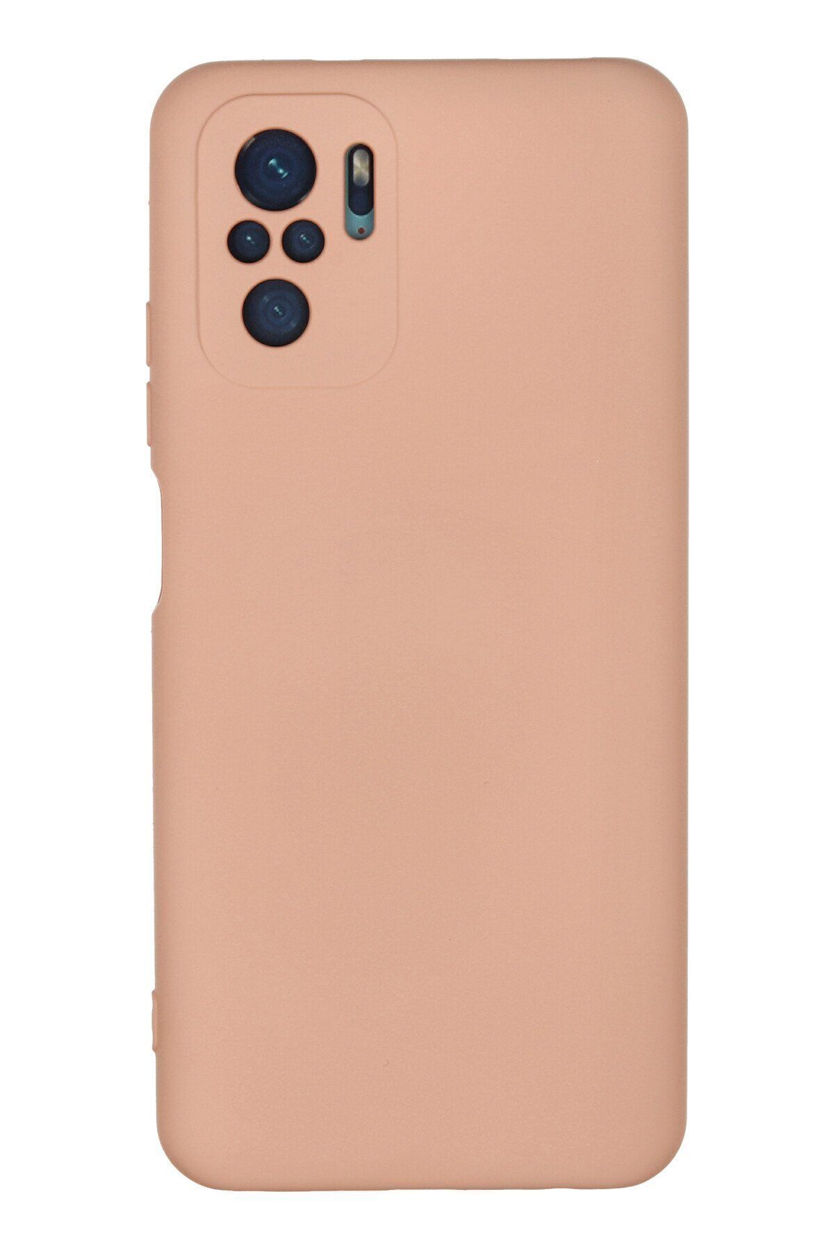 cepmoda Xiaomi Redmi Note 10S Uyumlu - Cpmd içi kadife Soft-Nano Doku Kapak/Kılıf - PUDRA