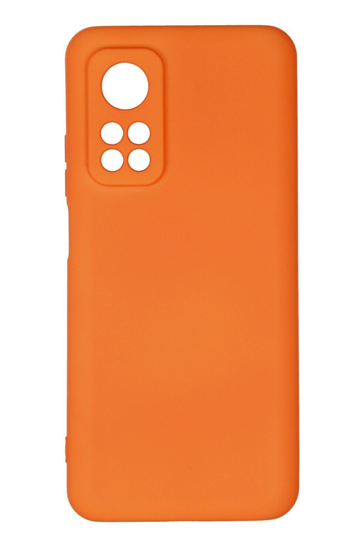 cepmoda Xiaomi Mi 10T - Cpmd içi kadife Soft-Nano Doku Kapak/Kılıf Uyumlu - TURUNCU