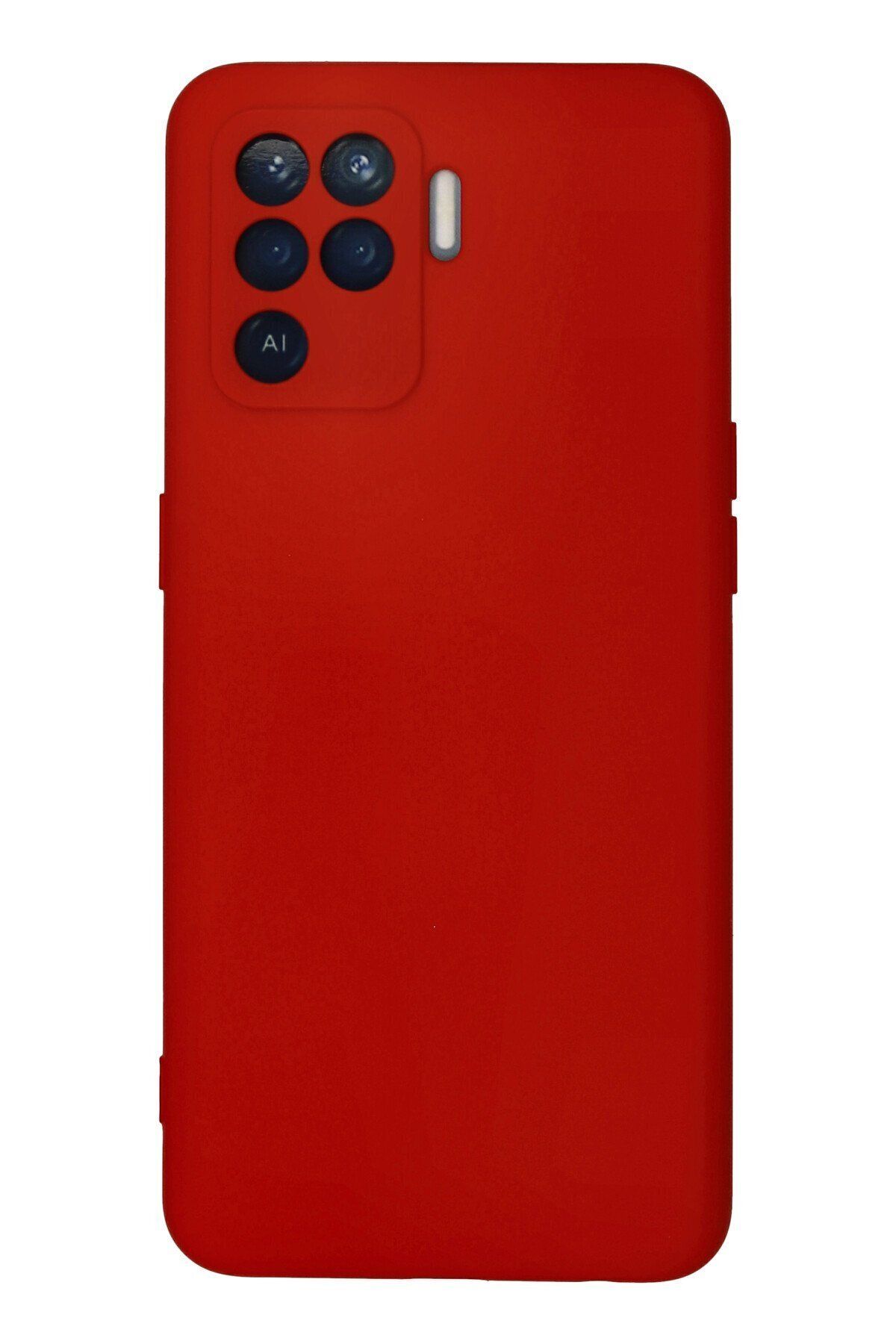 cepmoda Oppo Reno 5 Lite - Cpmd içi kadife Soft-Nano Doku Kapak/Kılıf - KIRMIZI uyumlu