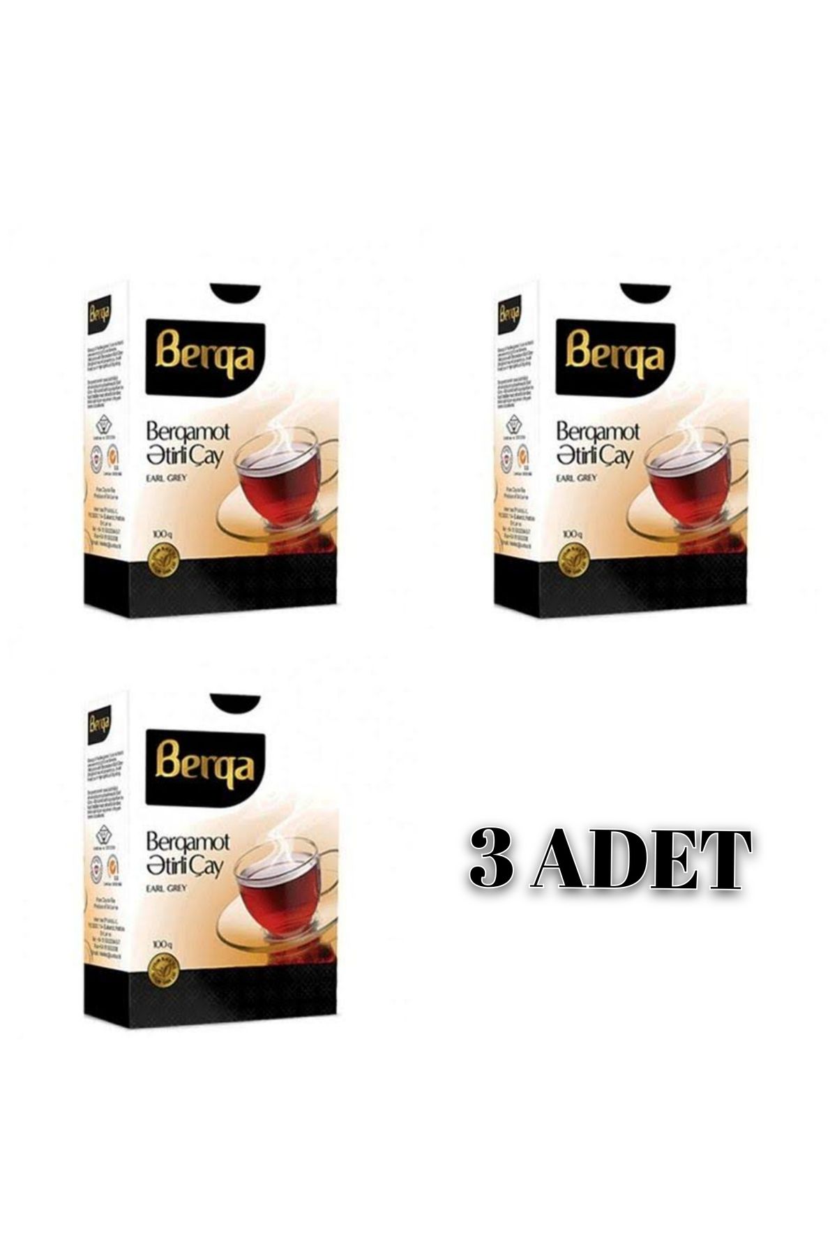 Berqa Bergamot Aromalı Siyah Çay 3x100g