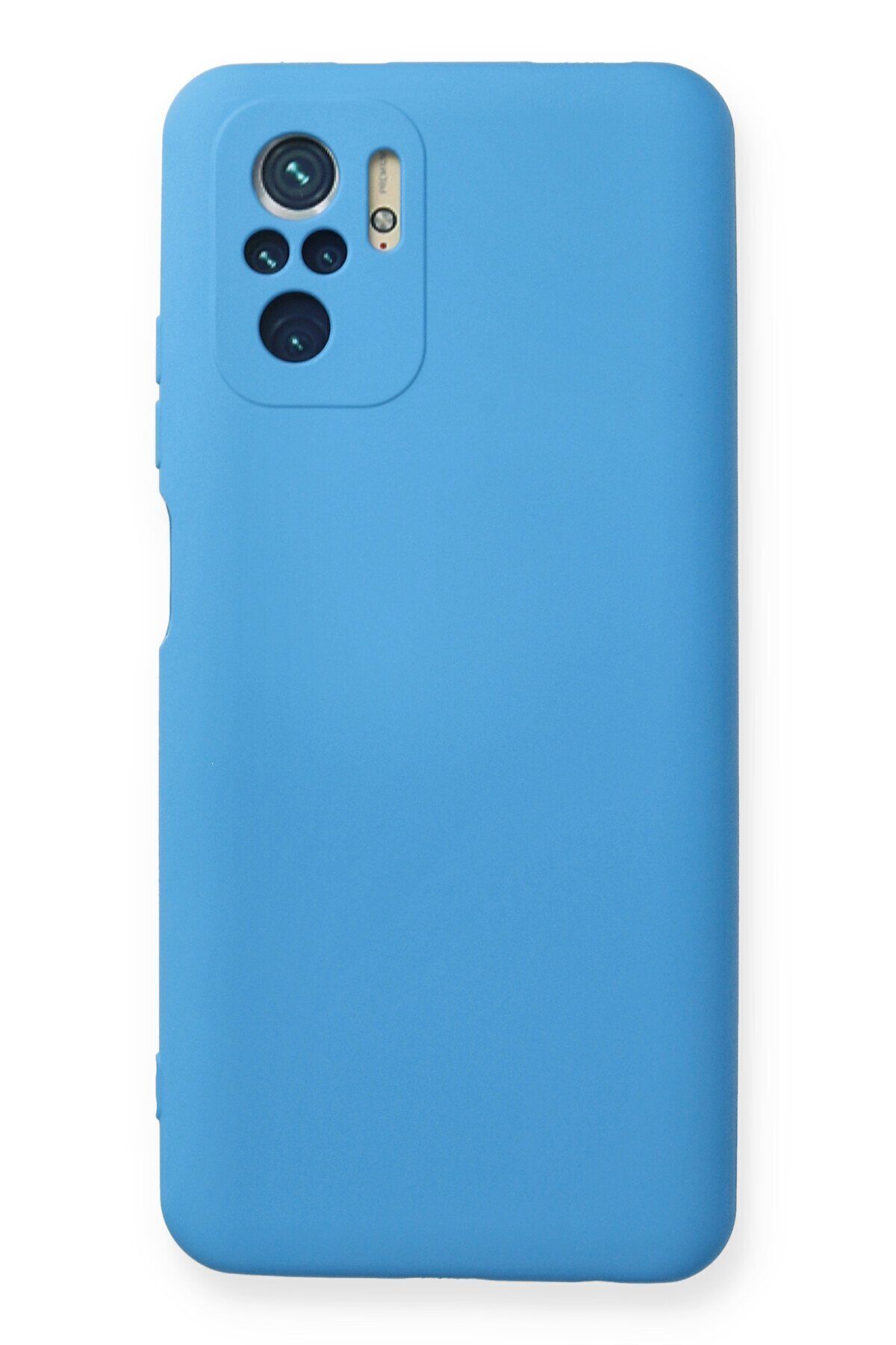 cepmoda Xiaomi Redmi Note 10 Uyumlu - Cpmd içi kadife Soft-Nano Doku Kapak/Kılıf - MAVİ