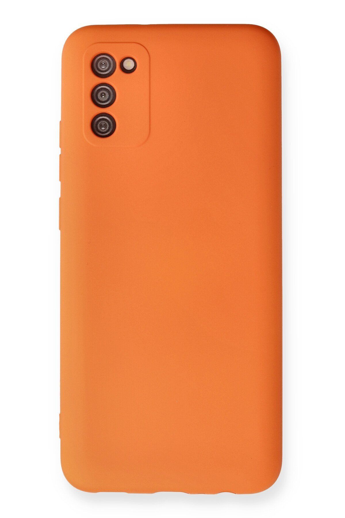 cepmoda Galaxy A02S  Uyumlu - Cpmd içi kadife Soft-Nano Doku Kapak/Kılıf - TURUNCU