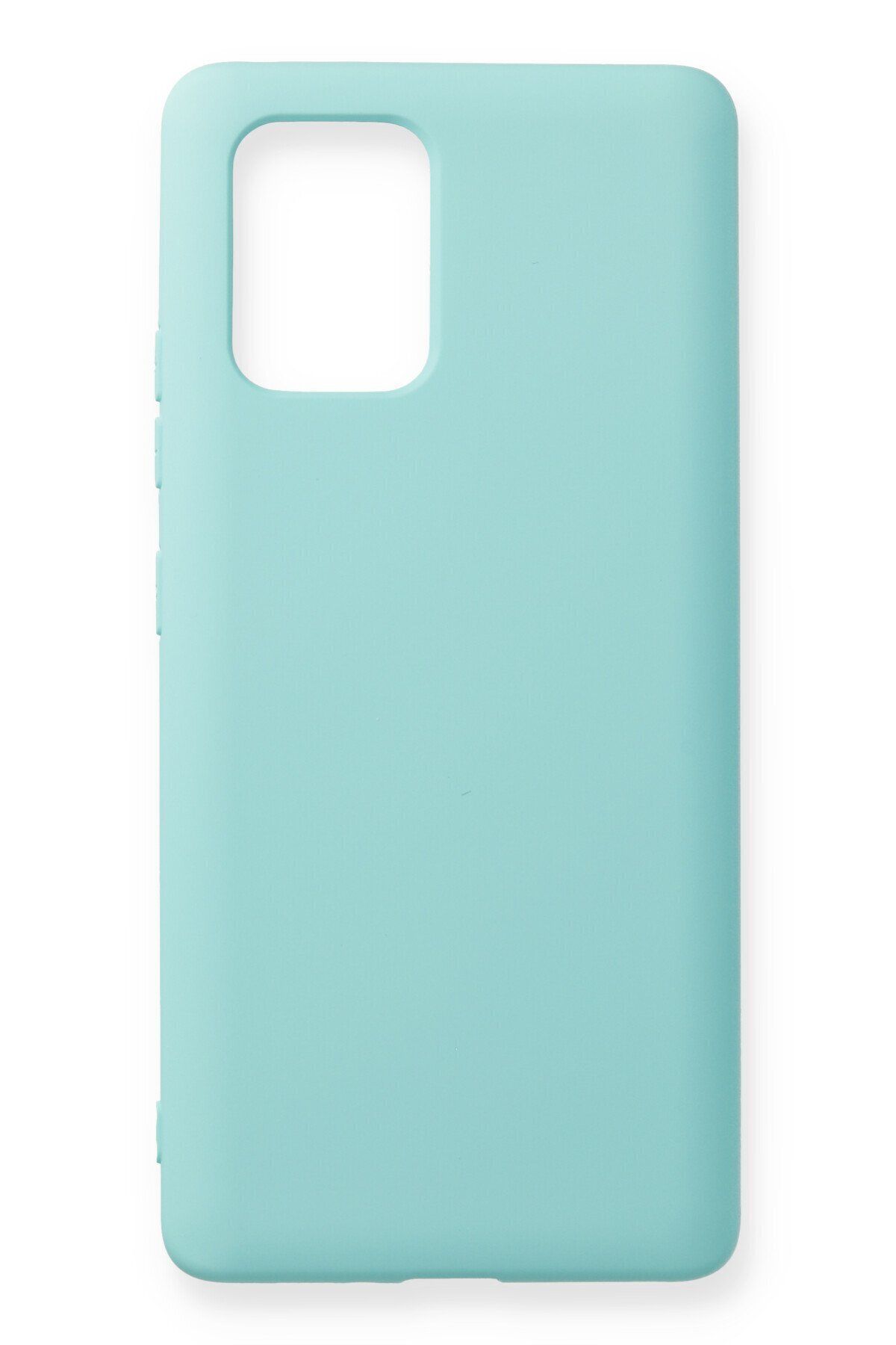 cepmoda Samsung Galaxy S10 Lite - Cpmd içi kadife Soft-Nano Doku Kapak/Kılıf - TURKUAZ uyumlu