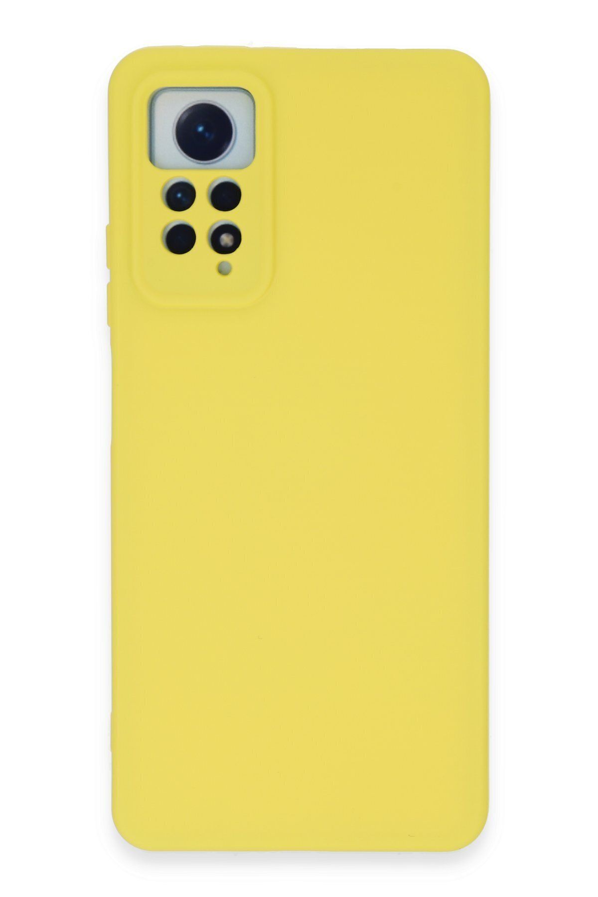 cepmoda Xiaomi Redmi Note 12 Pro 4G - Cpmd içi kadife Soft-Nano Doku Kapak/Kılıf - SARI