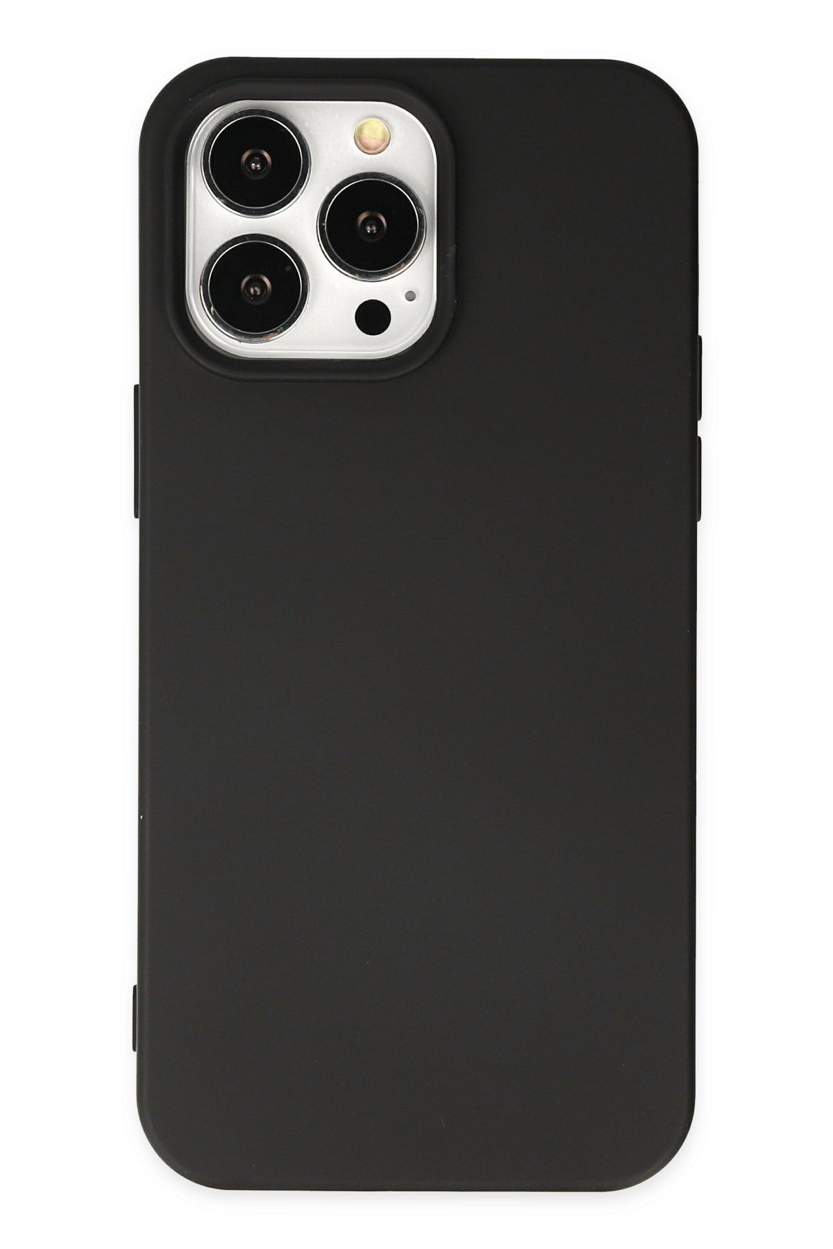 cepmoda iPhone 15 PRO - Cpmd içi kadife Soft-Nano Doku Kapak/Kılıf - SİYAH