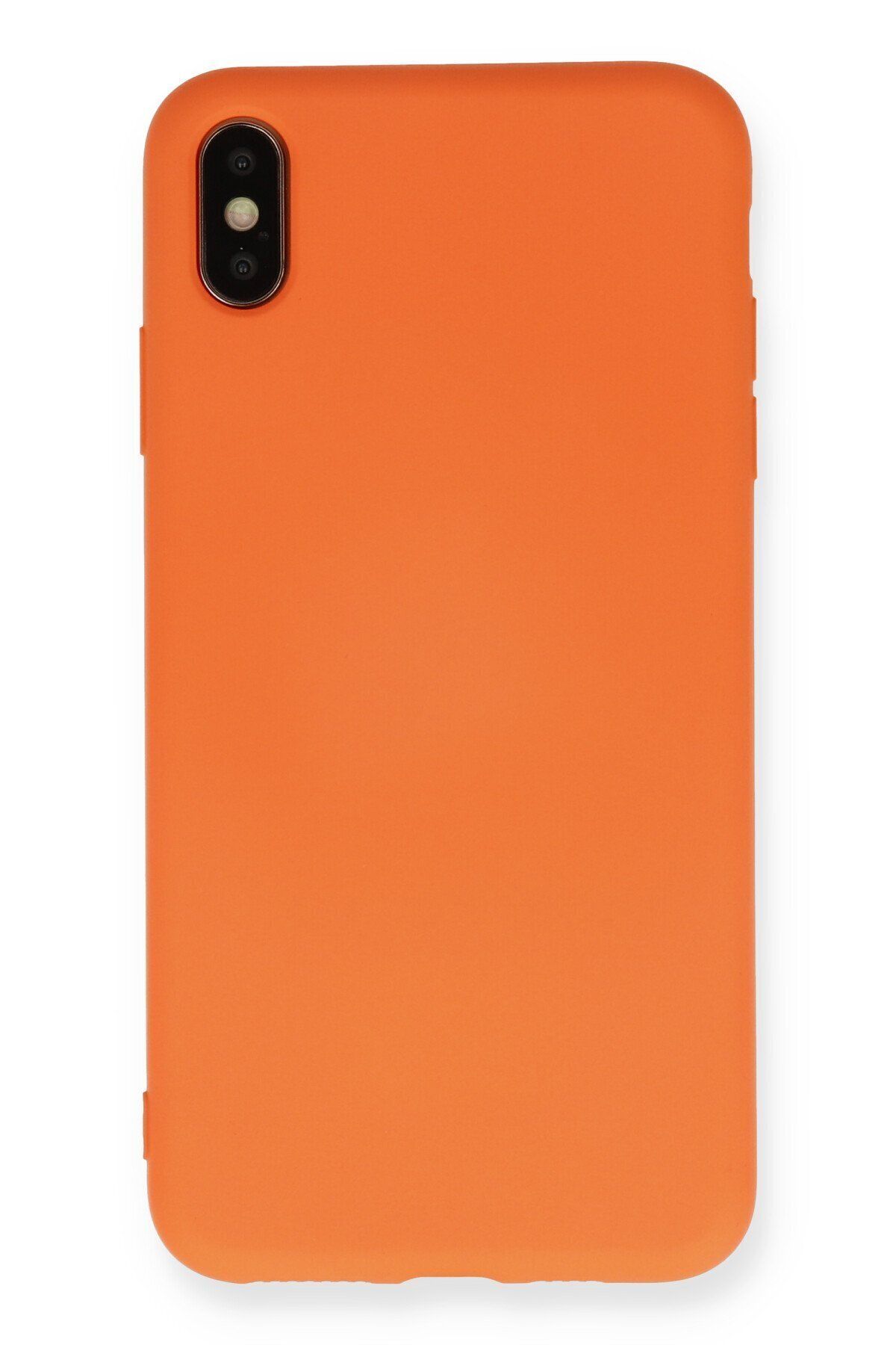 cepmoda iPhone X - Cpmd içi kadife Soft-Nano Doku Kapak/Kılıf - TURUNCU