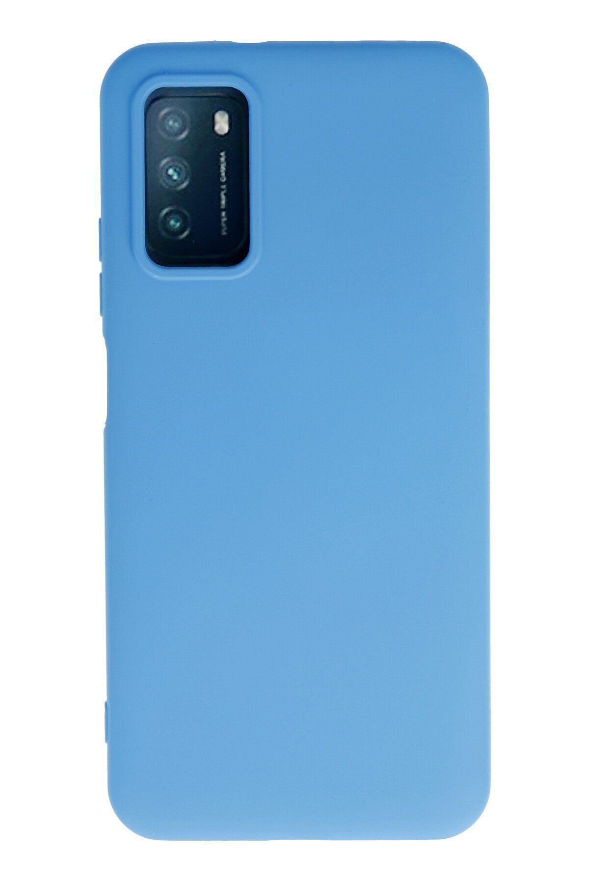 cepmoda Xiaomi Pocophone M3 Uyumlu - Cpmd içi kadife Soft-Nano Doku Kapak/Kılıf - MAVİ