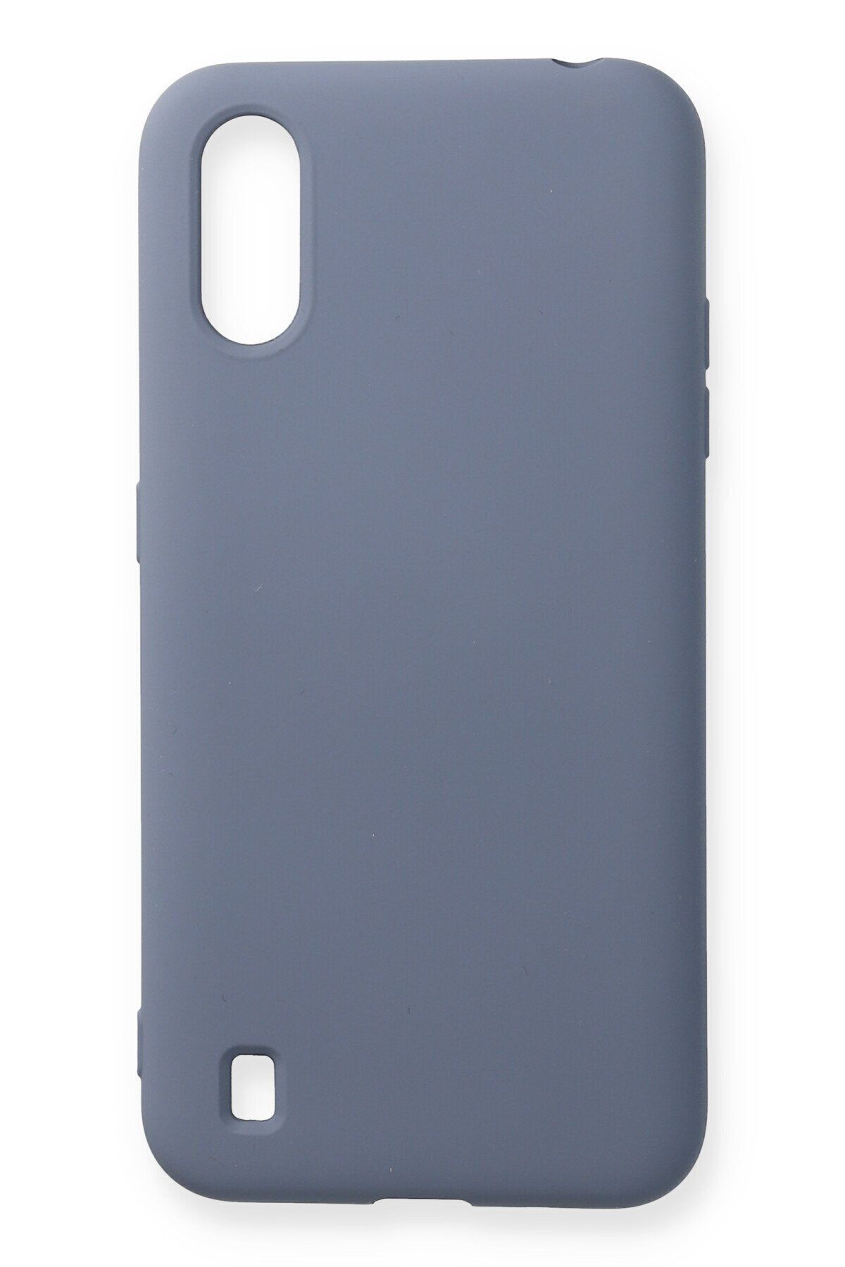 cepmoda Samsung Galaxy A01 Telefon Kılıfı - Lansman, iÇi Süet/Kadife, Soft v2 - GRİ