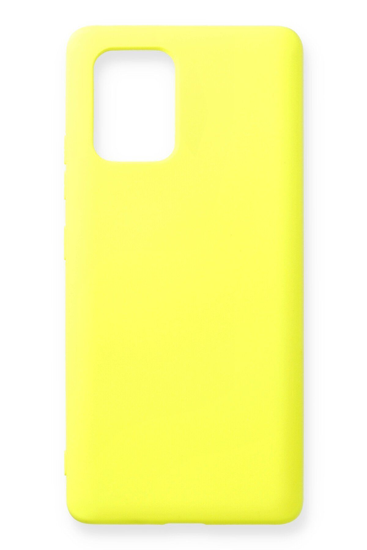 cepmoda Samsung Galaxy S10 Lite Telefon Kılıfı - Lansman, iÇi Süet/Kadife, Soft v2 - SARI