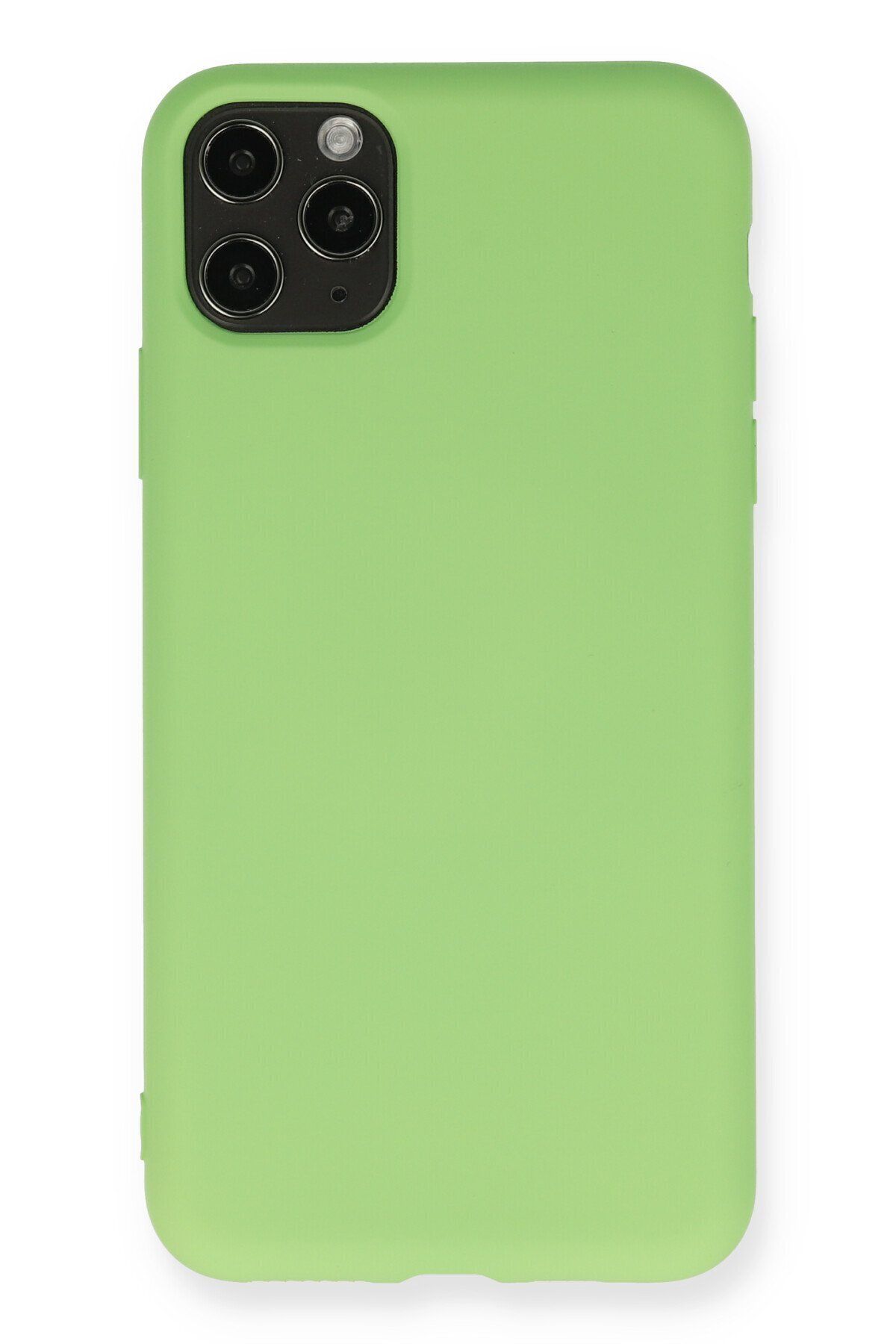 cepmoda iPhone 11 Pro Max - Cpmd içi kadife Soft-Nano Doku Kapak/Kılıf - YEŞİL