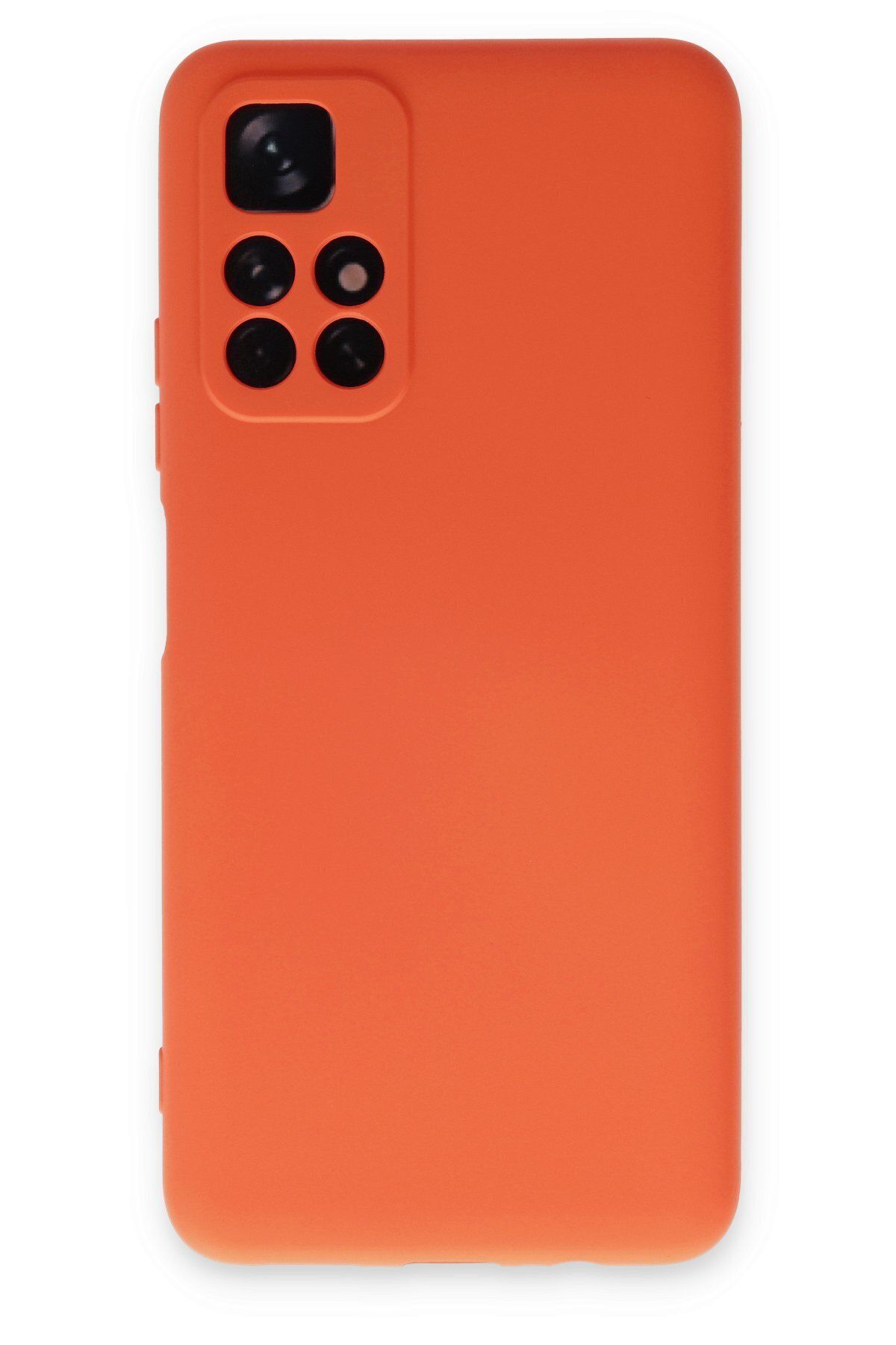 cepmoda Xiaomi Redmi Note 11T  Uyumlu - Cpmd içi kadife Soft-Nano Doku Kapak/Kılıf - TURUNCU