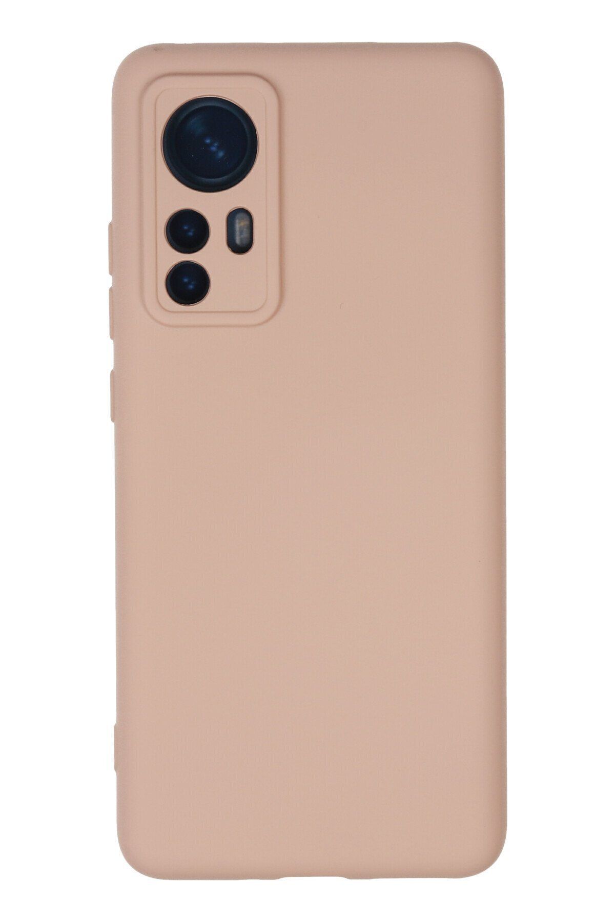 cepmoda Xiaomi Mi 12 Uyumlu - Cpmd içi kadife Soft-Nano Doku Kapak/Kılıf - PUDRA