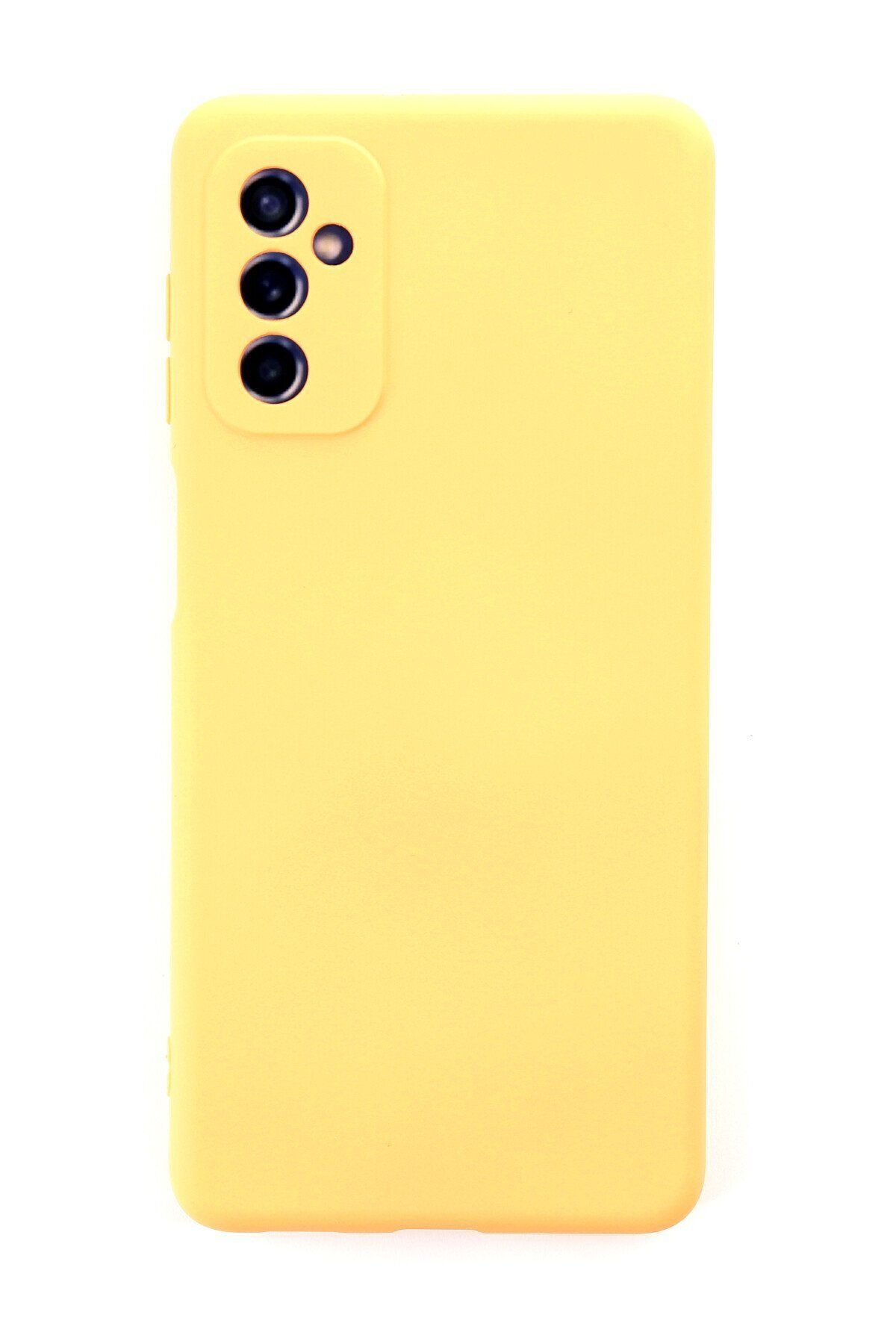 cepmoda Galaxy M52 5G -Uyumlu  Cpmd içi kadife Soft-Nano Doku Kapak/Kılıf - SARI