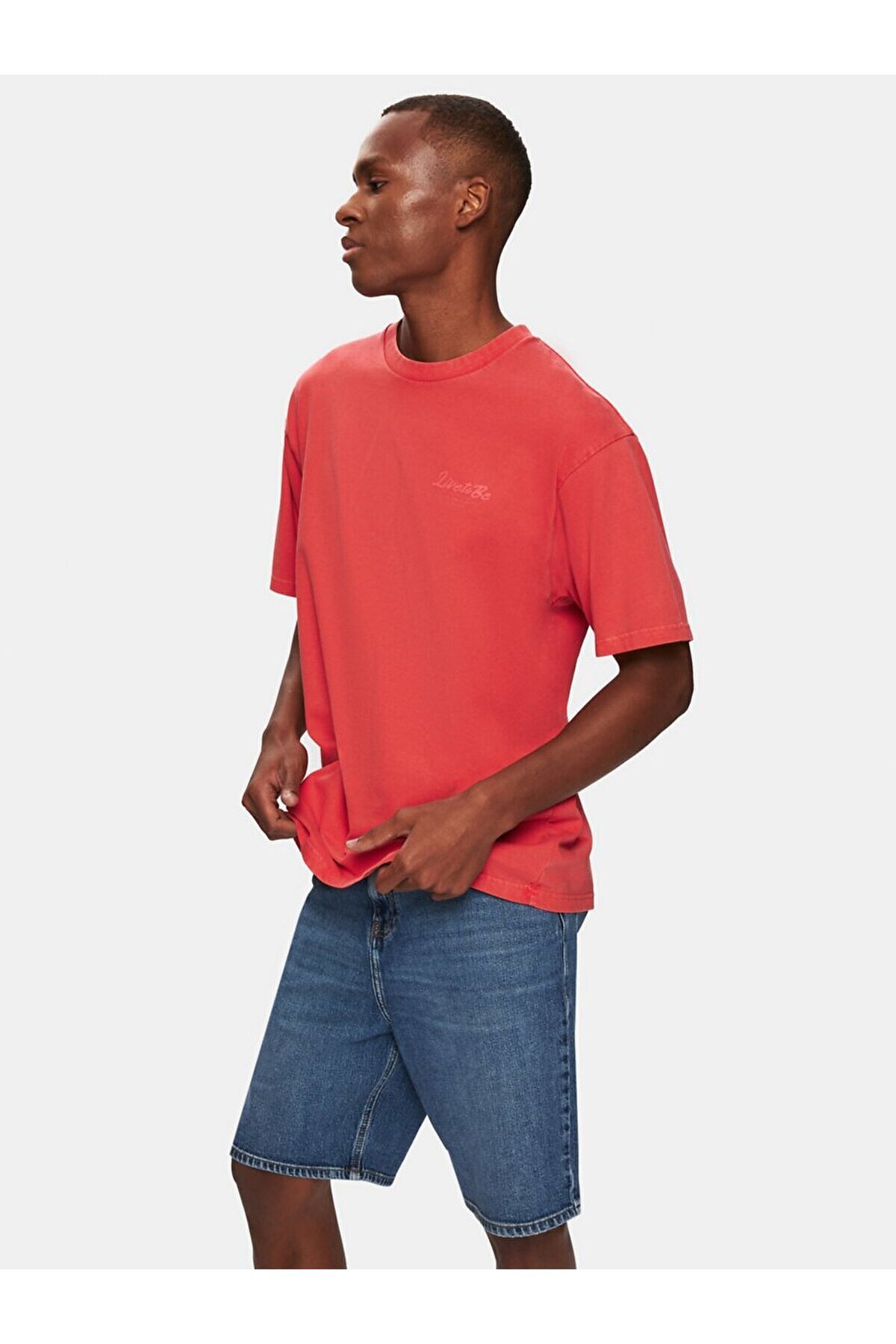 Ltb-Red Men's T-Shirt with Back Printed with Washable Back 4