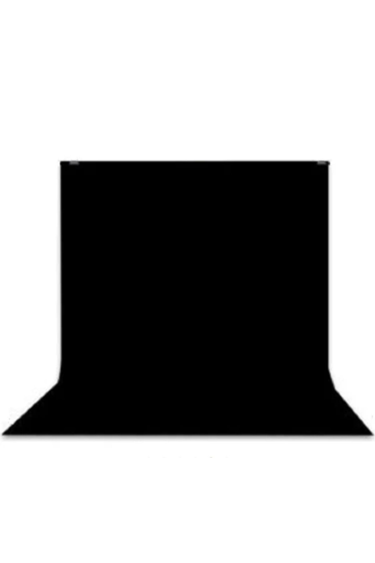 Akdeniz 160x300cm Black screen arkaplan kumaş fon+yapışkanlı askı aparatları