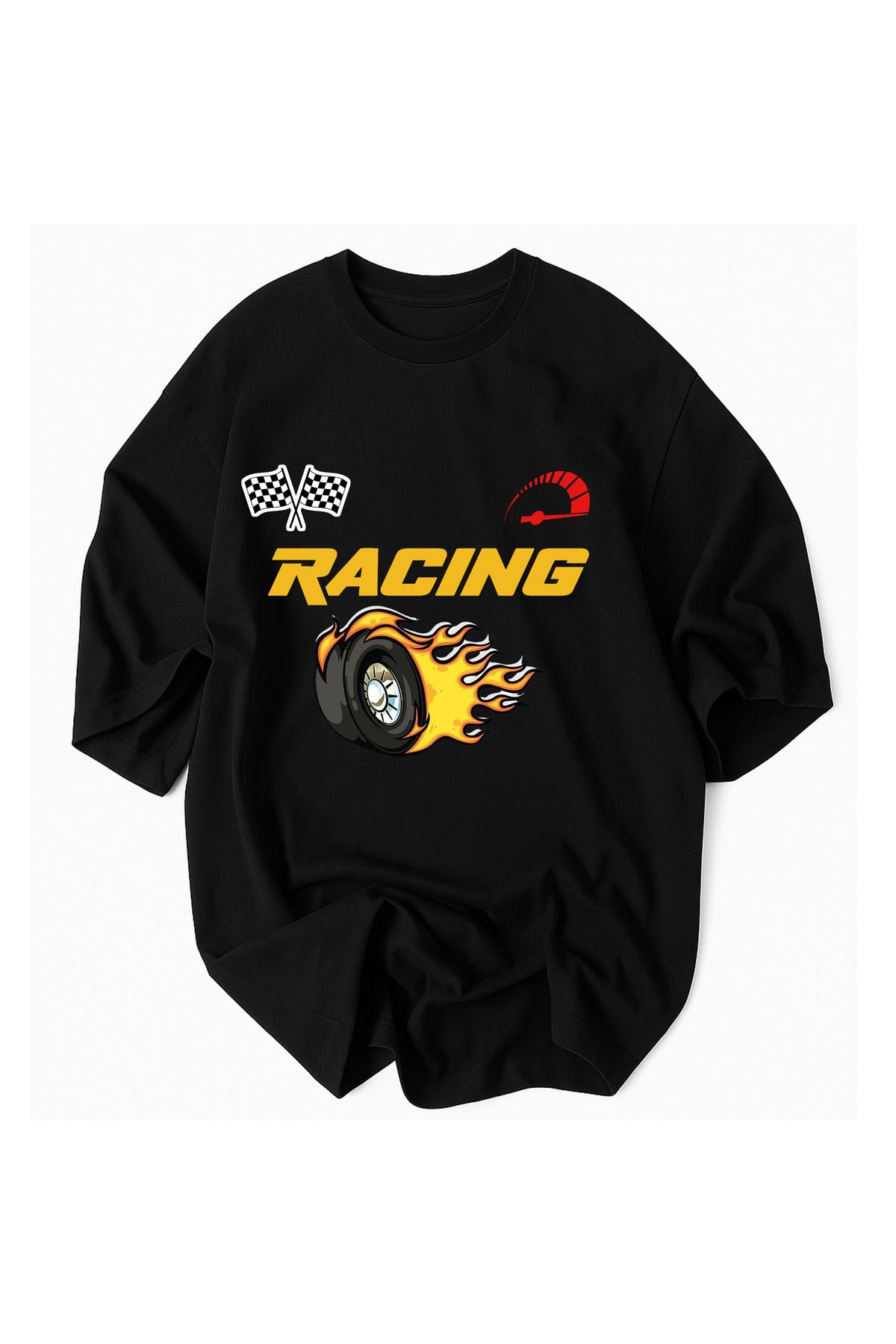 JDM RACING® Resmi Koleksiyon – Oversize Hız Temalı Erkek Tişörtleri