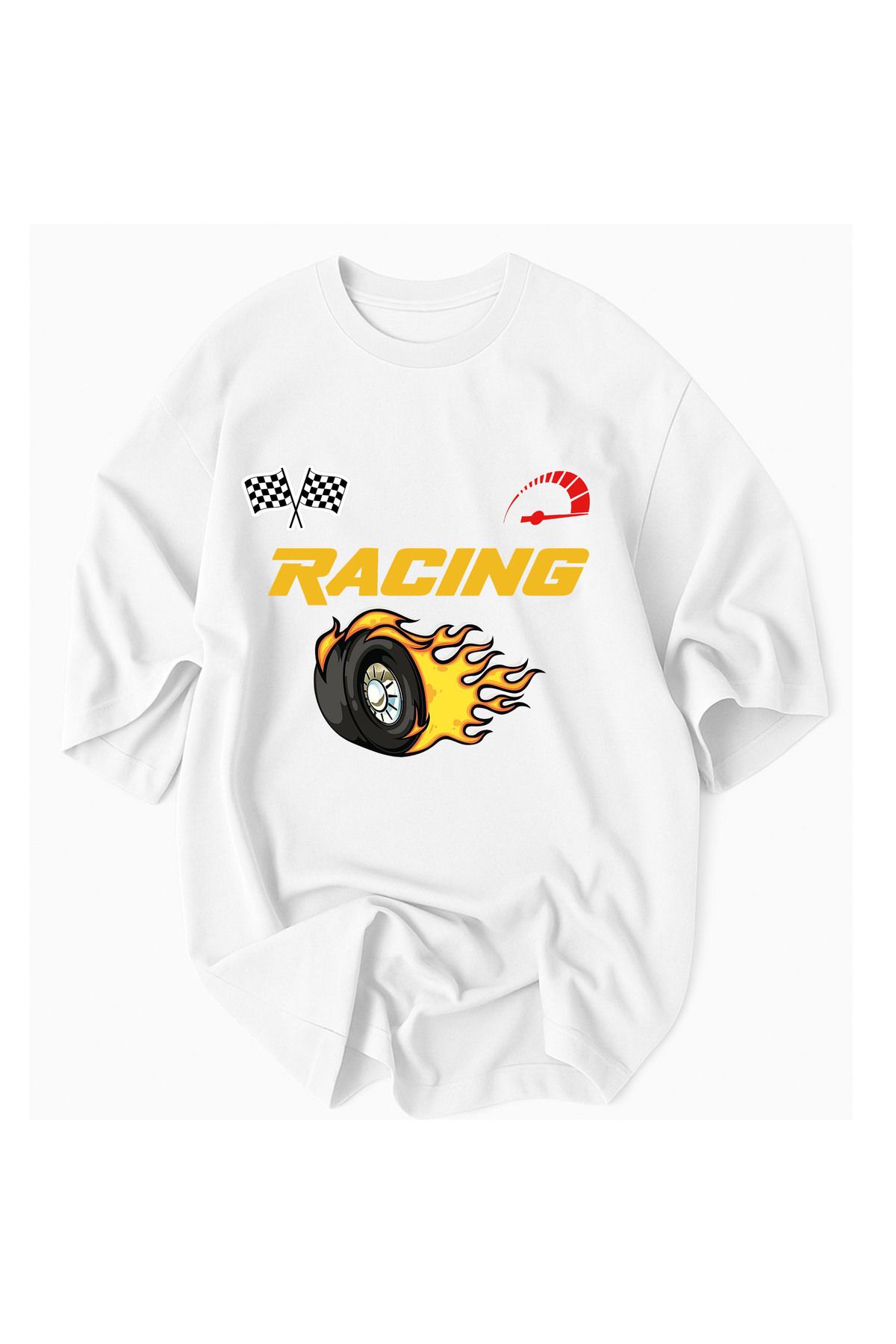 JDM RACING® Resmi Koleksiyon – Oversize Hız Temalı Erkek Tişörtleri
